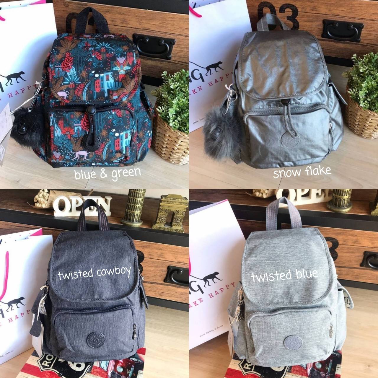 Kipling City Pack Mini Backpack จาก Mayday collection กระเป๋าเป้ วัสดุ 100% Polyamide ด้านหน้ามีช่องซิป ช่องเล็กใส่ของซ้าย ขวา ช่องหลักเปิดปิดด้วยตัวล็อค 2 ชั้น กระดุมแม่เหล็ก และซิป ภายในกว้าง ใส่ A4 ของใช้ เสื้อผ้าได้ แบ่งช่องเป็นสัดส่วน สายสะพานปรับได้
