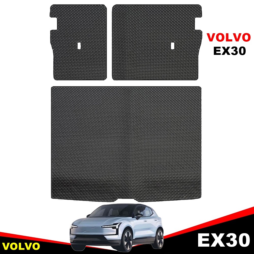 แผ่นปูท้ายรถ แผ่นปิดเบาะ VOLVO EX30 พรมกระดุม วอลโว่ อีเอ็กซ์30 สวยงาม ทนทาน เข้ารูป
