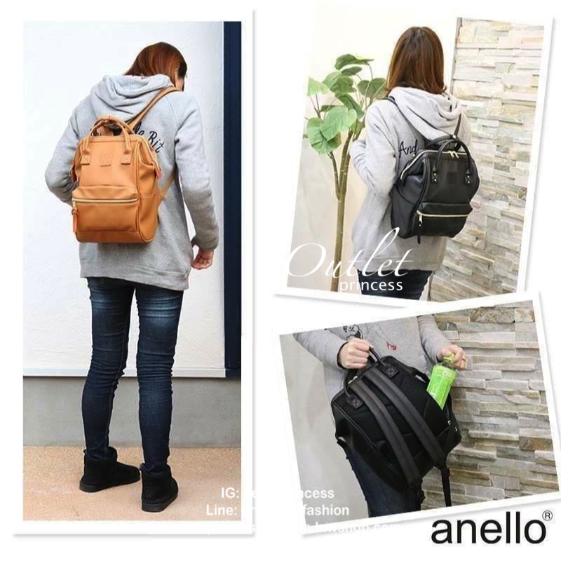 Anello polyurethane leather rucksack รุ่น Mini และ Classic กระเป๋าเป้จากแบรนด์เล็กๆมาสู่แบรนด์ดังทั้งในไทยและญี่ปุ่น วัสดุหนังpuแต่งลายหินอ่อนหนังนิ่ม กันน้ำได้ ภายในมีช่องเล็ก2ช่อง เปิดปิดด้วยซิปคู่ ปากกระเป๋าเป็นโครงสะดวกต่อการหยิบจับของภายใน ด้านข้างมี