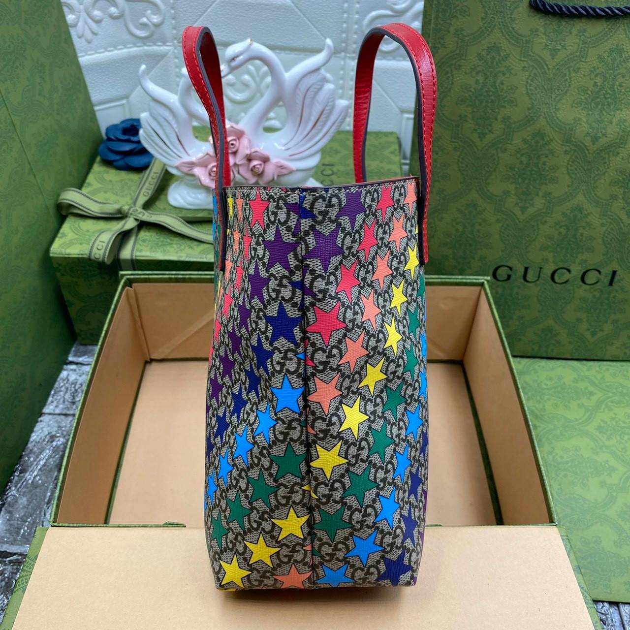 VIP 】Animal-Friendly Gucci Kid Tote Bag งานหนังแท้ทรงตั้งสวย ขนาดกะทัดรัด จุของได้เยอะ ใช้ได้ทั้งเด็กและผู้ใหญ่ น่ารักมากค่ะ **รุ่นขายดีตลอดกาล**