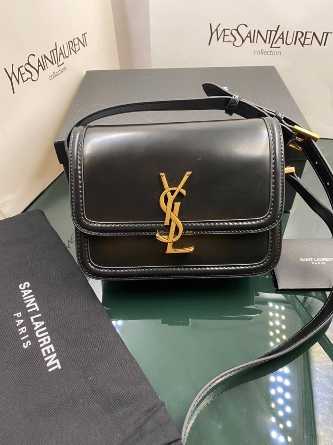 VIP GIFT 】หนังแท้ YSL SAINT LAURENT Saint Laurent small Solferino satchel crossbody bag