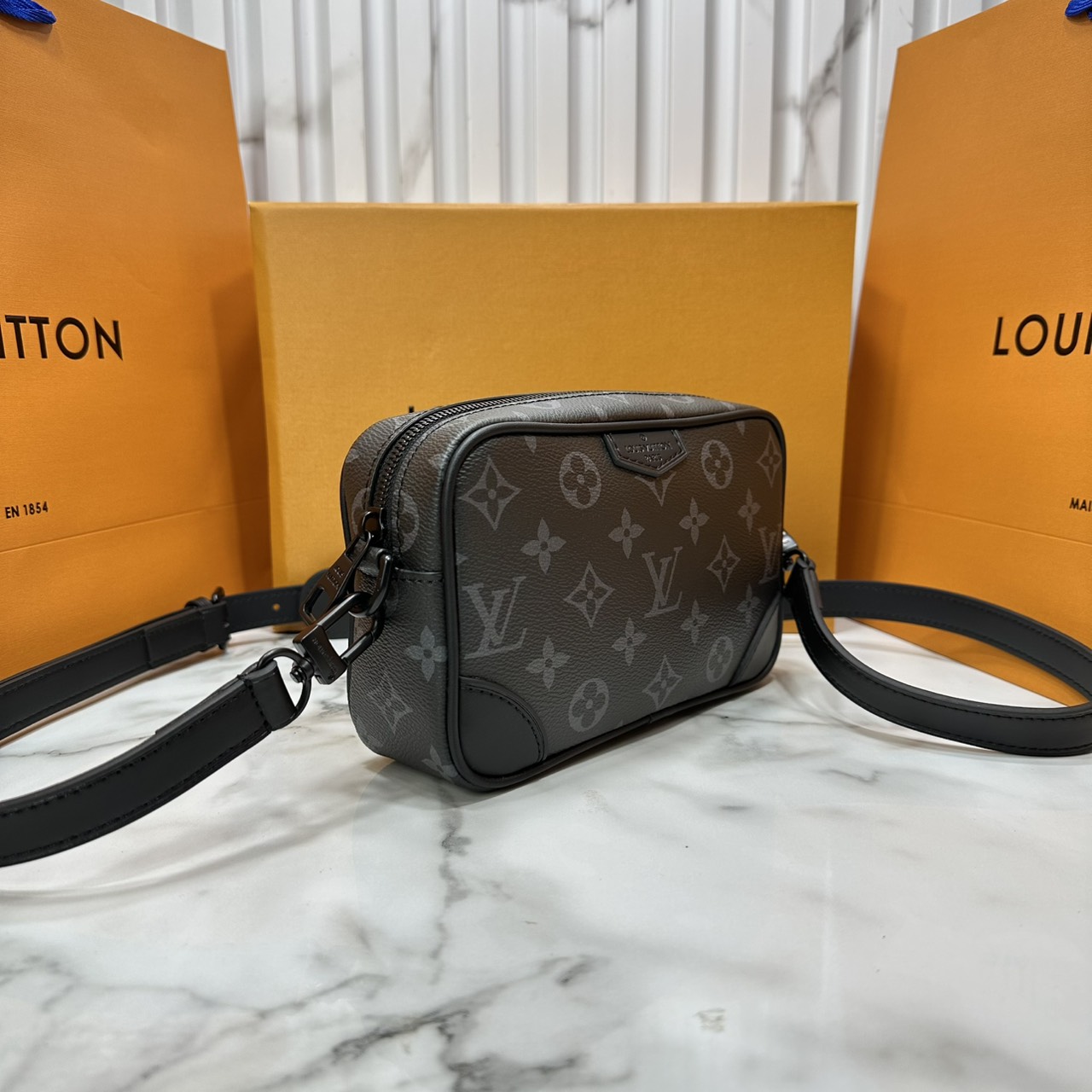 ORI หนังแท้ | LV Trocadéro Wearable Wallet Monogram Canvas 20cm กระเป๋าสะพายทรงแมสเซ็นเจอร์ดีไซน์ใช้เป็นกระเป๋าสตางค์ได้ ขนาดกำลังสวยกะทัดรัด คลาสสิคหรูหราคล่องตัว