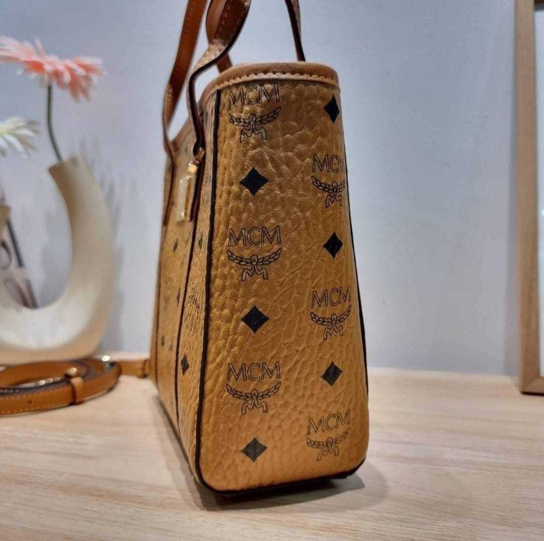 M.C.M MINI TONI SHOPPER IN VISETOS กระเป๋าถือ/สะพายข้าง ทรงโท้ทไซส์มินิ สวยคลาสสิค เกรดท็อปออริ 1:1 สลับแท้ ใช้งานต่างประเทศได้