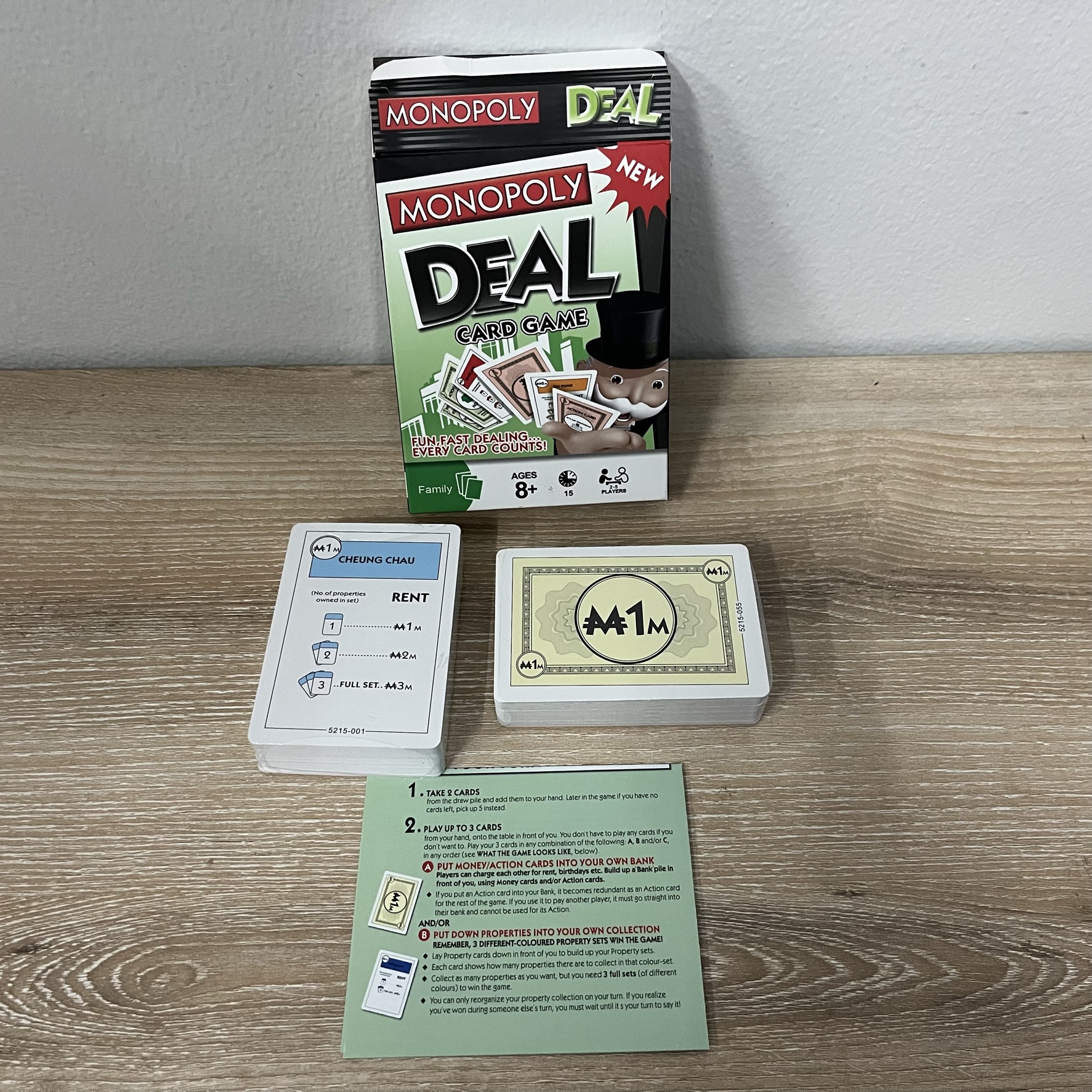 การ์ดเกมโมโนโพลี่ดีล Monopoly Deal แบบภาษาอังกฤษ