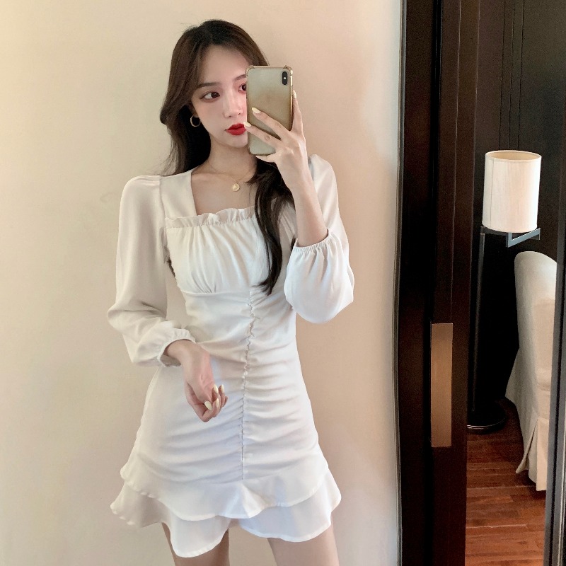 พร้อมส่ง ✨ Cutie white dress เดรสสั้นสีขาว (IN32780)