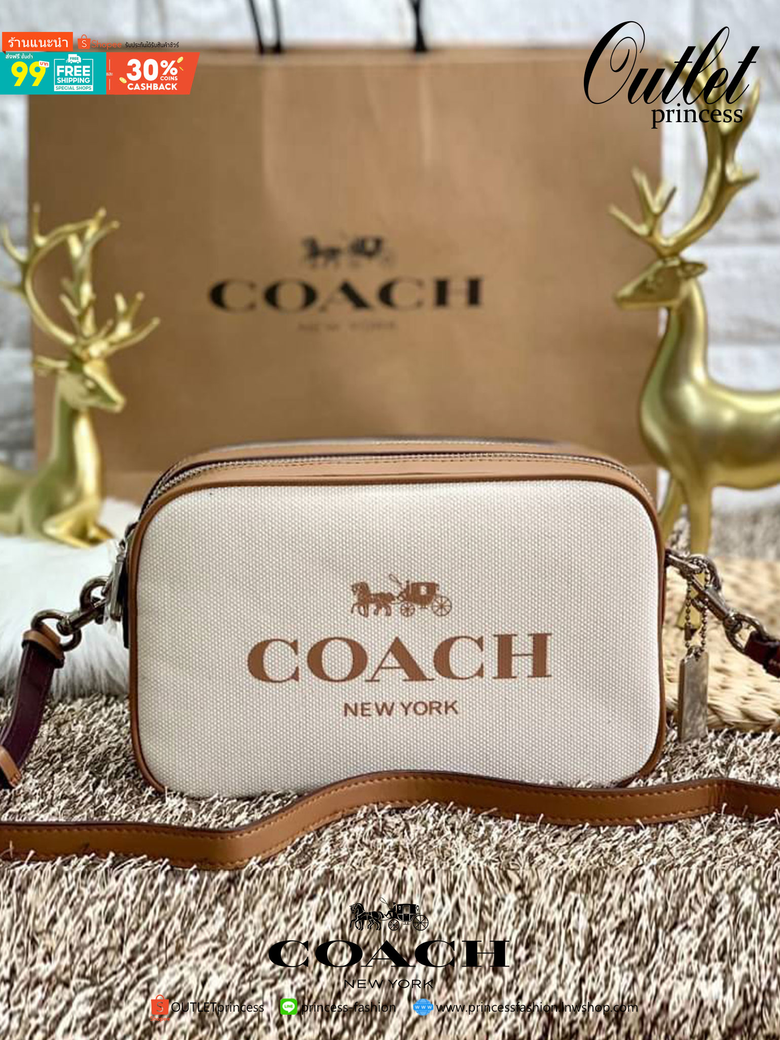 COACH JES CROSSBODY BAG ((6519)) พร้อมส่งที่ไทยก่อนใคร! กระเป๋าสะพายแบบครอสบอดี้ร์ วัสดุแคนวาส+หนัง ได้ลงตัวสวยงามค่ะ สีของกระเป๋าดูละมุลตาดีมากค่ะ ✔️ตัวกระเป๋ามี2ช่องซิปหลัก ภายในกว้างสามารถใส่กระเป๋าเงินใบยาวได้;มือถือได้ทุกรุ่น;ของจำเป็นอื่นๆได้