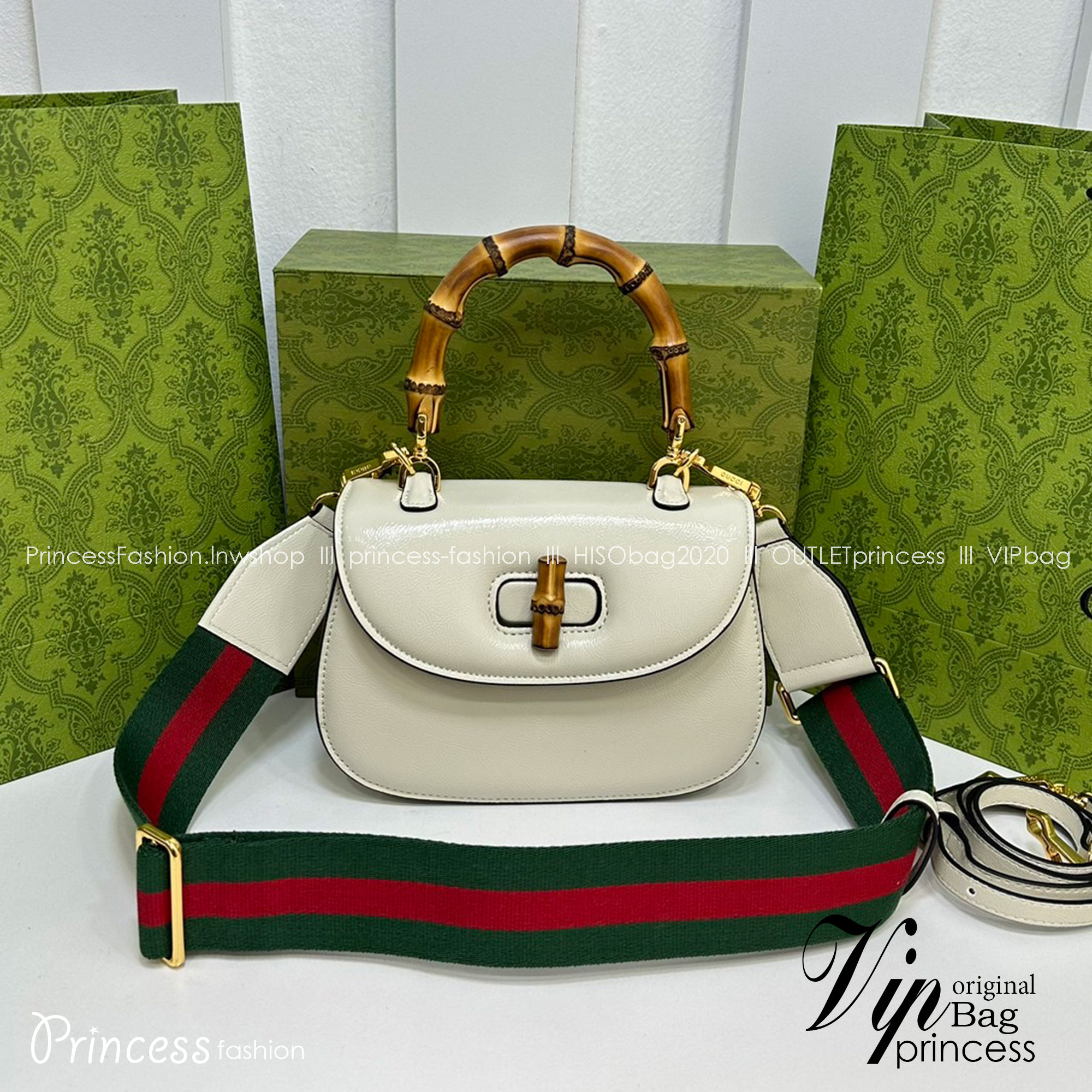 GUCCI BAMBOO 1947 TOP HANDLE BAG กระเป๋าถือ/สะพาย มือจับลายไม้ไผ่หรูหรา เกรดออริ สลับแท้ 1:1 ใช้งานต่างประเทศได้