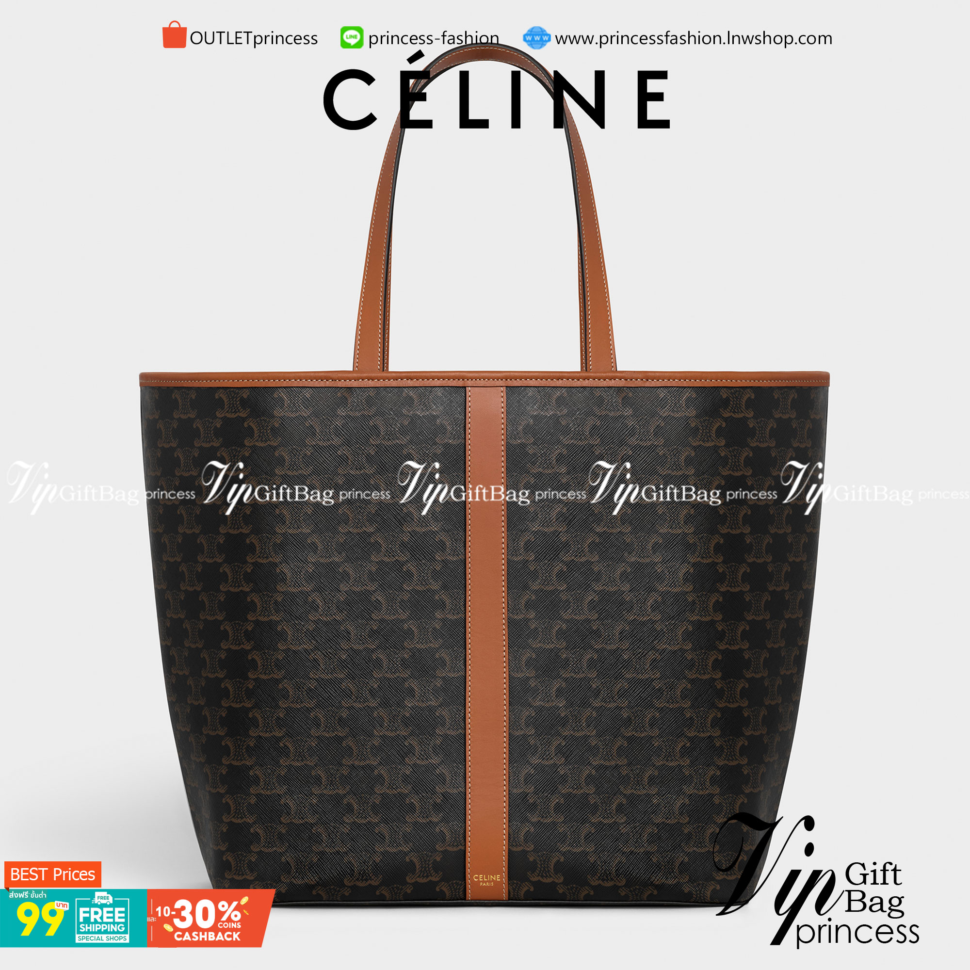 CELINE SHOPPING BAG VIP วัสดุ TRIOMPHE CANVAS ดีไซน์ทรง TOTE สวยหรูคลาสสิคไม่มีเอ้าท์ ภายในโล่งกว้างและจุมากสามารถใส่เอกสาร A4 สัมภาระของใช้ได้เยอะจุใจ น้ำหนักเบาจะถือหรือสะพายไหล่ก็ดูดี ไอเท็มแนะนำพร้อมส่งที่ไทยราคาสุดคุ้ม จองด่วนห้ามพลาดค่ะ!