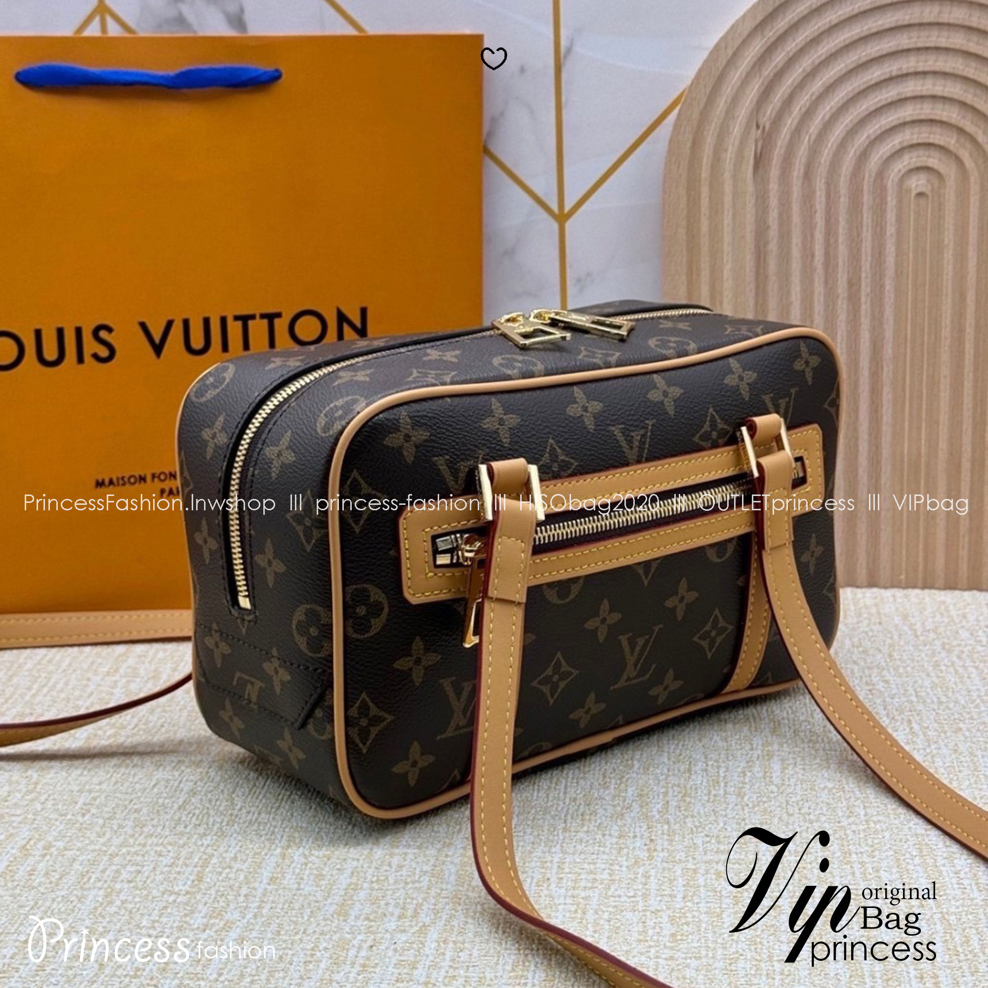 LV Cite 2022 Monogram Canvas Handbags กระเป๋าสะพายรุ่นวินเทจยอดนิยม ไฮคลาสตลอดกาล เกรดออริ 1:1 ใช้งานต่างประเทศได้