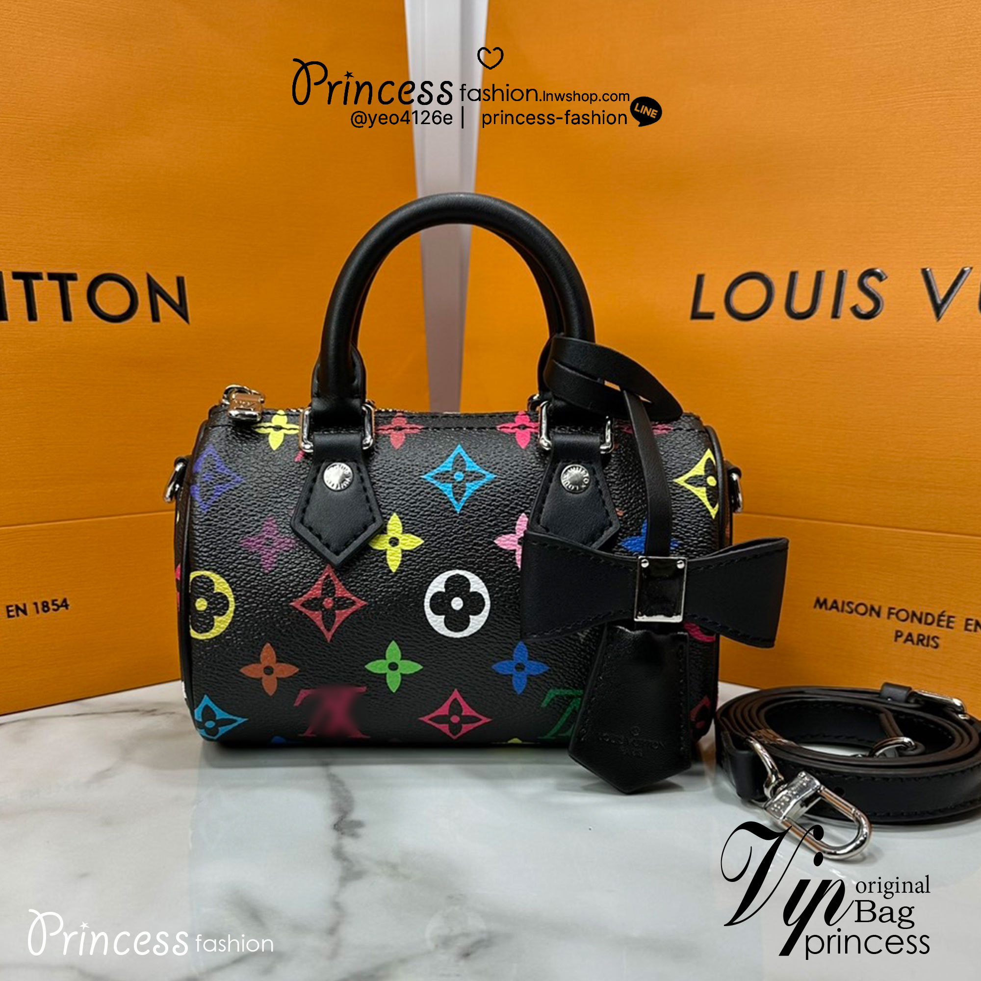 ORI | LV x TM Nano Speedy Bag Murakami กระเป๋าสะพายสปีดี้นาโนไซส์เล็ก เผยความมีชีวิตชีวาปรับดีไซน์โทนสีสดใส สวยเรียบหรู ผู้ดี