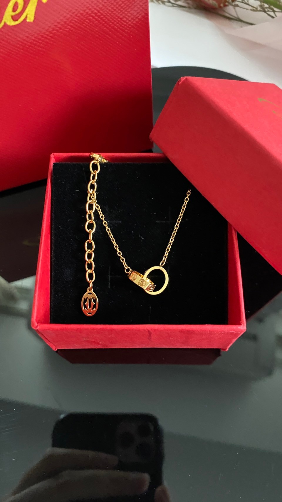 Cartier necklace LOVE - gold พร้อมส่งที่ไทย สร้อยคอคาเทียร์ **สินค้าเกรดออริจินอล 1:1 สลับแท้ ใช้งานต่างประเทศได้ งานสวยตามรูป ภาพถ่ายจากงานขายจริง