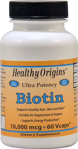 (Pre-order) Healthy Origins Biotin, Ultra Potency 10000 mcg 60 Vcaps