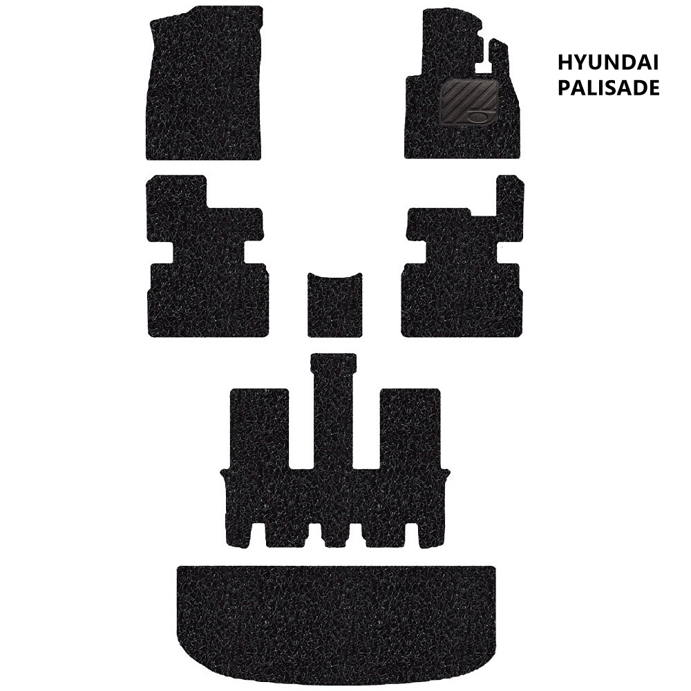พรมไวนิลดักฝุ่น HYUNDAI PALISADE พรมดักฝุ่นในรถ ฮุนได พาลิเสด เข้ารูป เต็มคัน