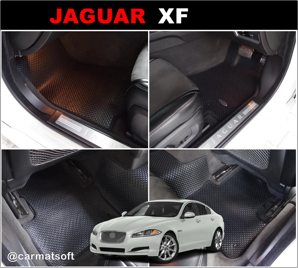 พรมปูพื้นรถยนต์ JAGUAR XF (2008-15) พรมกระดุมเม็ดเล็กpvc ยางปูพื้นรถยนต์ จากัวร์ เข้ารูป ตรงรุ่นรถ