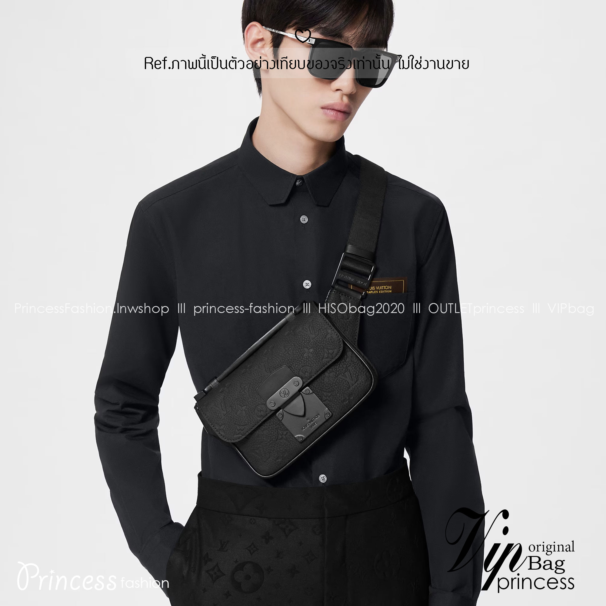 LV S Lock Slingbag Monogram-embossed Taurillon leather / LV Belt Bag กระเป๋าสะพาย/คาดอก หนังแท้ ดีไซส์ร่วมสมัย หนัง Taurillon สีดำพิมพ์ลายโมโนแกรม สุดคลาสสิก สง่างามตลอดกาล มีไว้ไม่มีเอาท์ ท่านชายควรมีมากค่ะ เกรดท็อป ออริ เทียบแท้ 1:1 เกรดดีสุด