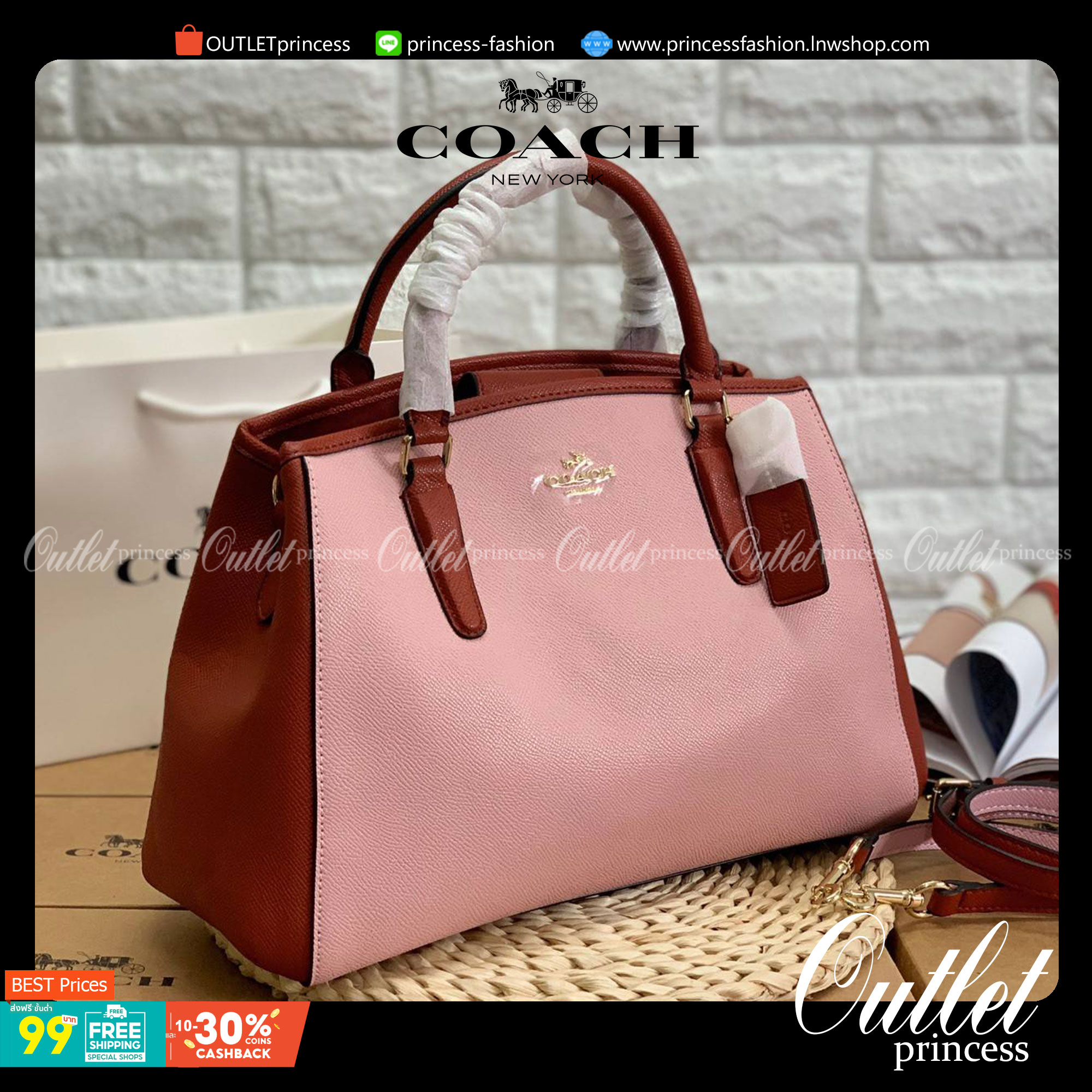 COACH HANDBAG//SHOULDER BAG ((28470)) กระเป๋าหิ้ว//สะพายไหล่ วัสดุหนังแท้ หนังนิ่ม น้ำหนักเบา ใบใหญ่กำลังดีค่ะ ปากกระเป๋าเป็นแบบกระดุมแม่เหล็ก ภายในมี2ช่องใหญ่ ค่อนข้างกว้าง ใส่ของได้ครบเลยทีเดียวค่ะ มีเป็นช่องซิปกลางหนึ่งช่อง และช่องใส่ของจุกจิกได้อีก3ช่