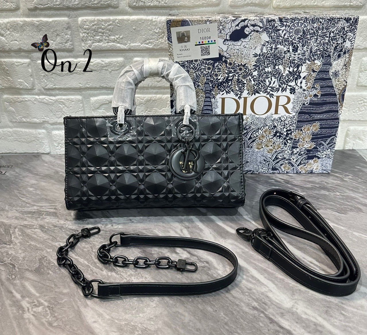 DIOR LADY D-JOY BAG Cannage Calfskin with Diamond Motif 10" คือราชนิกุลมากแม่ความเลดี้ ดิออร์ที่เกินต้าน งานชนช้อปปังสุด ถือสลับแท้ไม่โป๊ะ