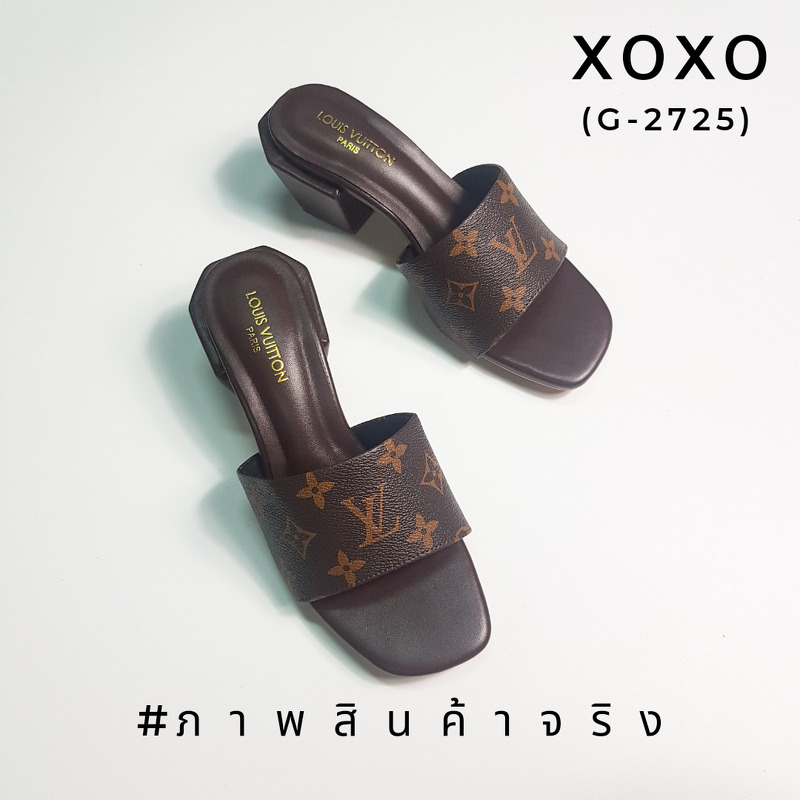 LV Mid Heel รองเท้าส้นกลาง 2 นิ้ว งานสวม วัสดุหนัง PU สวมใส่ง่าย เน้นเรียบหรู ดูแพงเกินราคาขาย ส้นเป็นทรง 6 เหลี่ยม ใช้งานยื่น,เดิน สบายไม่เมื่อย