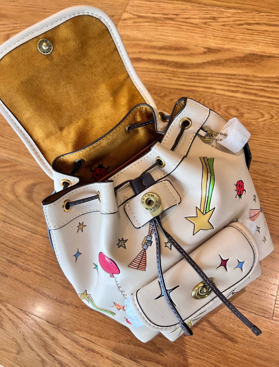 COACH X Observed By Us Riya Backpack 21 In Colorblock CK400 พร้อมส่งที่ไทยก่อนใคร กระเป๋าวสะพายหลังแบบมีหูหิ้ว หนังแท้อย่างดี หนังนิ่มละมุนมือมากค่ะ ไม่แข็งทื่อๆนะคะ!