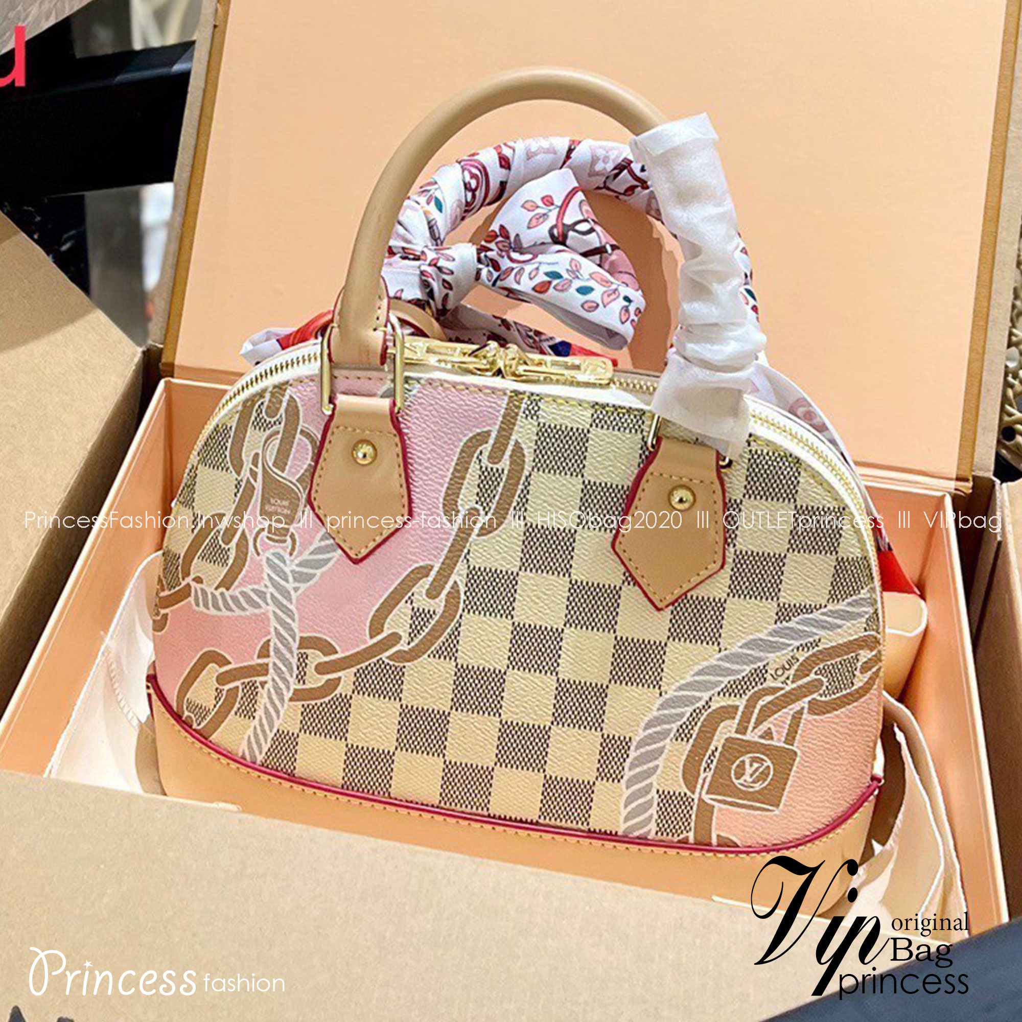 LV Alma BB Damier Azur Canvas Handbags New Spring Collection – Nautical กระเป๋าทรงโดมสุดฮิต เป็นหนึ่งคอลใหม่ที่มอบสีสันสดใสรับ summer ได้ดี ที่สาวๆตามหา สวยสะพายขับผิว อัพลุคไฮน์ที่สุด