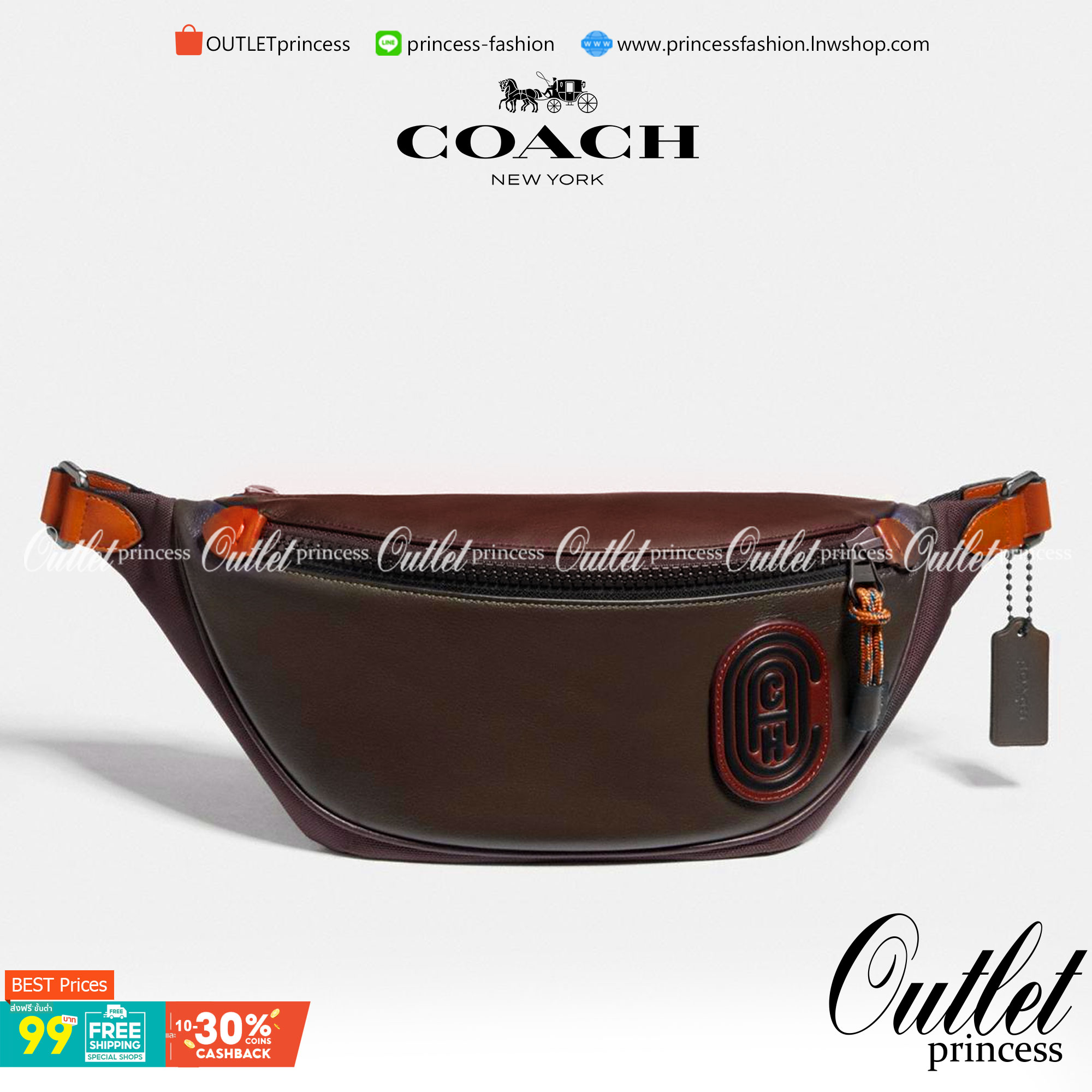 OUTTLET 】Coach Belt Bag ใบใหญ่คะ! Coach Rivington Belt Bag In Colorblock With Coach Patch C78947 สีเข้าใหม่ ได้ใจหนุ่มๆกันเลยค่าา 🌈สีจริงสวยมากค่ะ😘 กระเป๋าคาดอกด้านหน้า//คาดไปทางด้านหลัง//หรือคาดเอวได้ ตามแต่ความถนัดได้เลยนะคะ หนังแท้ นิ่ม