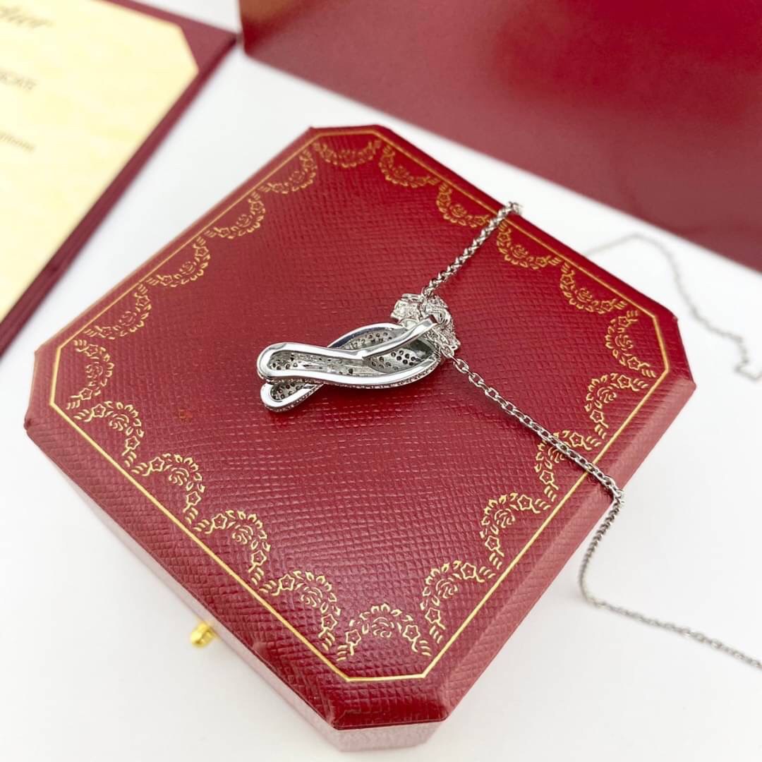 Cartier Necklace Panther De สร้อยคอคาเทียร์ ภาพถ่ายจากงานจริง งานปั้มวัสดุโลหะเคลือบขึ้นเงาตามรูป ใช้งานต่างประเทศได้