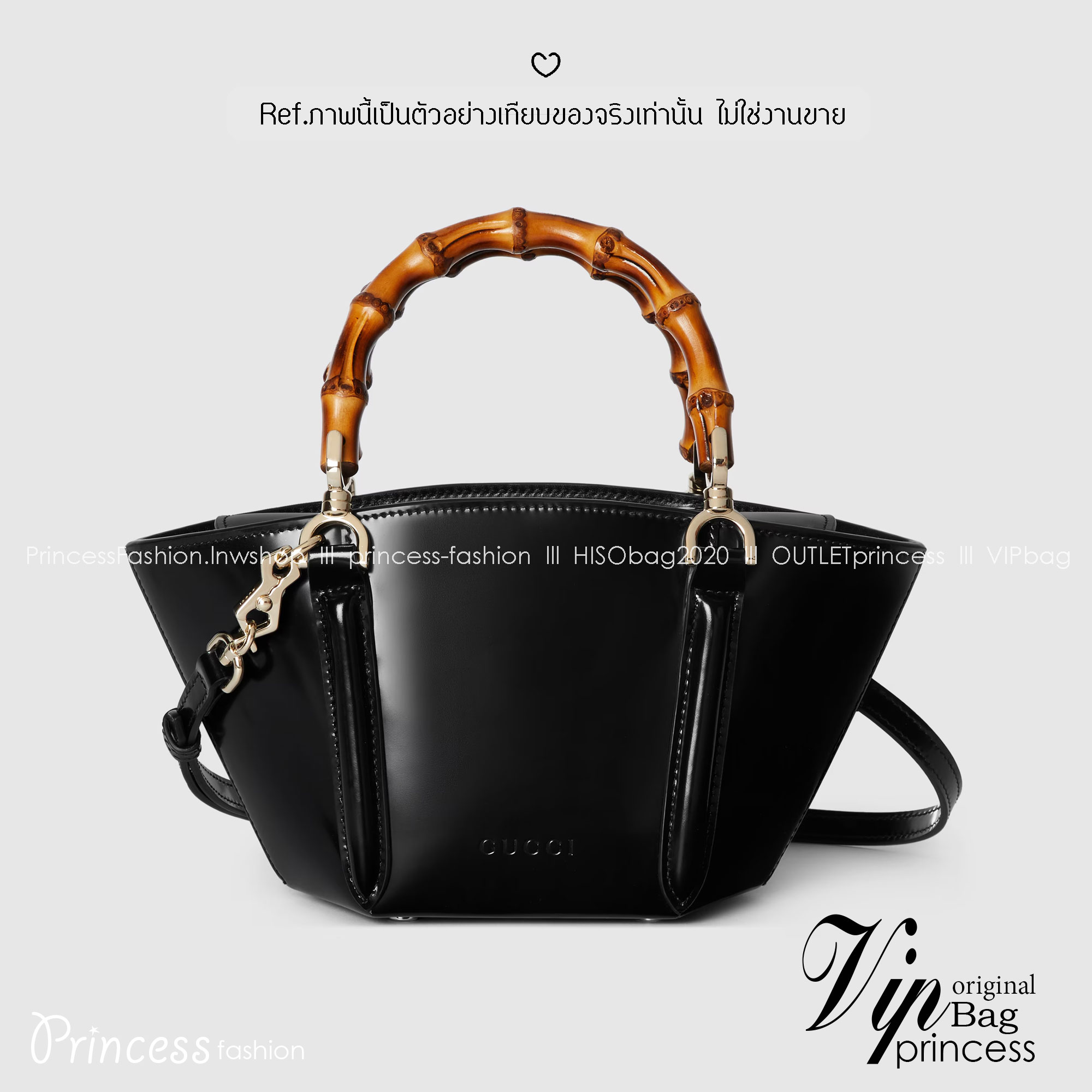 GUCCI Mini bamboo top handle tote bag กระเป๋าสะพายทรงตะกร้า หูจับลายไม้ไผ่ตัดสีได้อย่างลงตัว ถือแล้วดูขับผิวสวยงาม งานหนังแท้หนังเงาดูแพง ให้ความรู้สึกถึงงานฝีมือที่โดดเด่น ด้วยฐานทรงหกเหลี่ยม พร้อมส่งที่นี่ก่อนใคร รีบจับจองเลยน้า