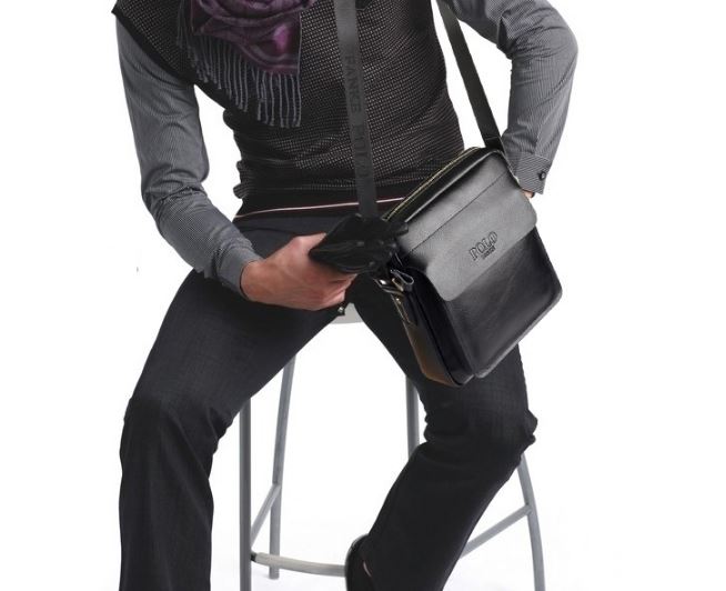 กระเป๋าสะพายข้าง ผู้ชาย กระเป๋าหนังแท้ polo แบบมีที่ปิดด้านหน้า กระเป๋าสะพาย polo รุ่นใหม่ แบบ สวยเท่ 945173