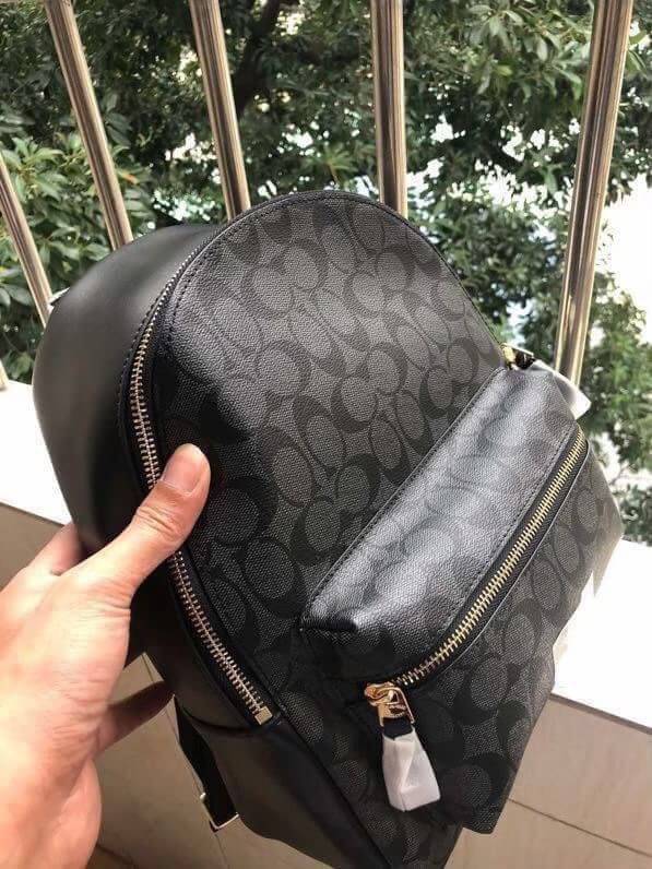 ของแท้ 💯% Coach F32200 Medium Charlie Backpack In Signature Canvas (3สี ดำ,น้ำตาลเข้ม/อ่อน)