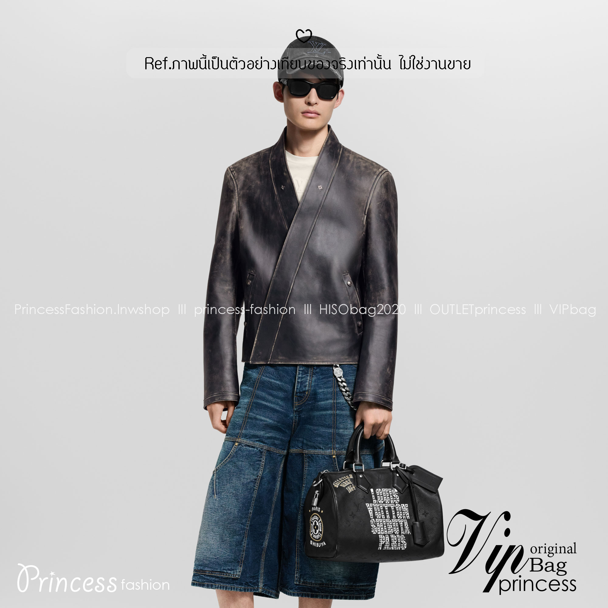 ORI หนังแท้ | LV Speedy P9 Bandoulière 30 Jackets กระเป๋าสะพายทรงหมอนสปีดี้ หนังสีดำ ประดับหมุดกระดุม ภายในบุหนังสีแดงแบบควิลต์งดงามสมบูรณ์แบบ