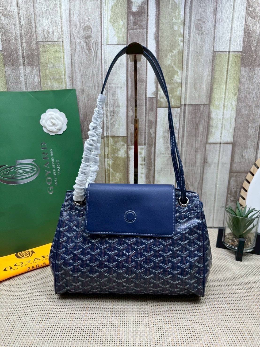 ORI หนังแท้ | GOYARD Rouette Souple Bag 30cm กระเป๋าสะพายแบรนด์หรูสัญชาติฝรั่งเศส สะท้อนถึงความเบา ความยืดหยุ่น คือการแสดงออกถึงแก่นแท้ของโมดูลาร์ของ Maison