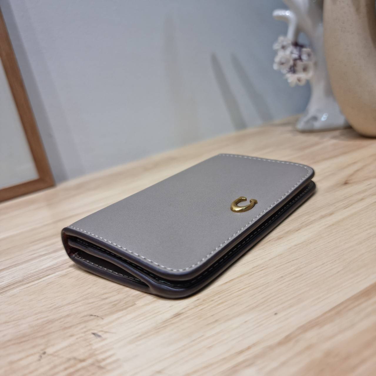 COACH SLIM CARD CASE IN SIGNATURE CANVAS C4818 / C5870 / C4818 กระเป๋าถนอมบัตรกึ่งกระเป๋าสตางค์ เกรดท็อปออริ เกรดดีสุด สลับแท้ 1:1 ใช้ต่างประเทศได้