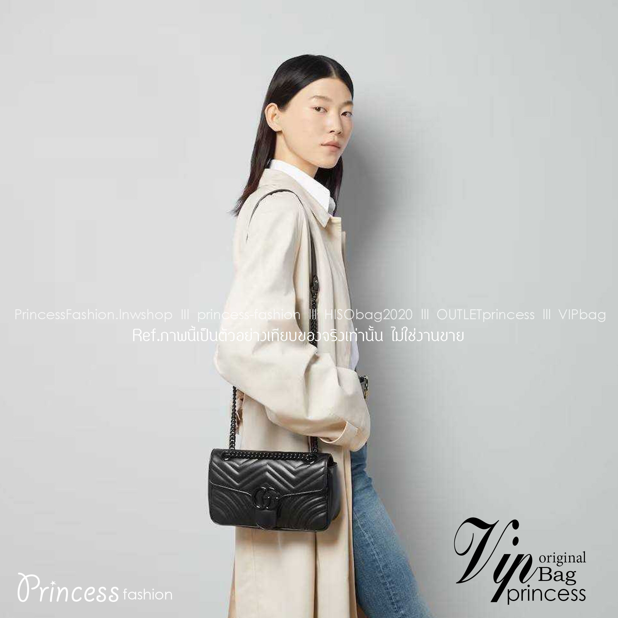 GG MARMONT SHOULDER BAG กระเป๋าสะพายข้างรุ่นคลาสสิค ดีไซน์ใหม่ อะไหล่ดำ สะพายขับผิว ดูแพง อัพลุคได้สบายๆ เปิด-ปิดด้วยตัวกดล็อคแน่นหนา ด้านหลังดีไซน์รูปหัวใจ 🖤