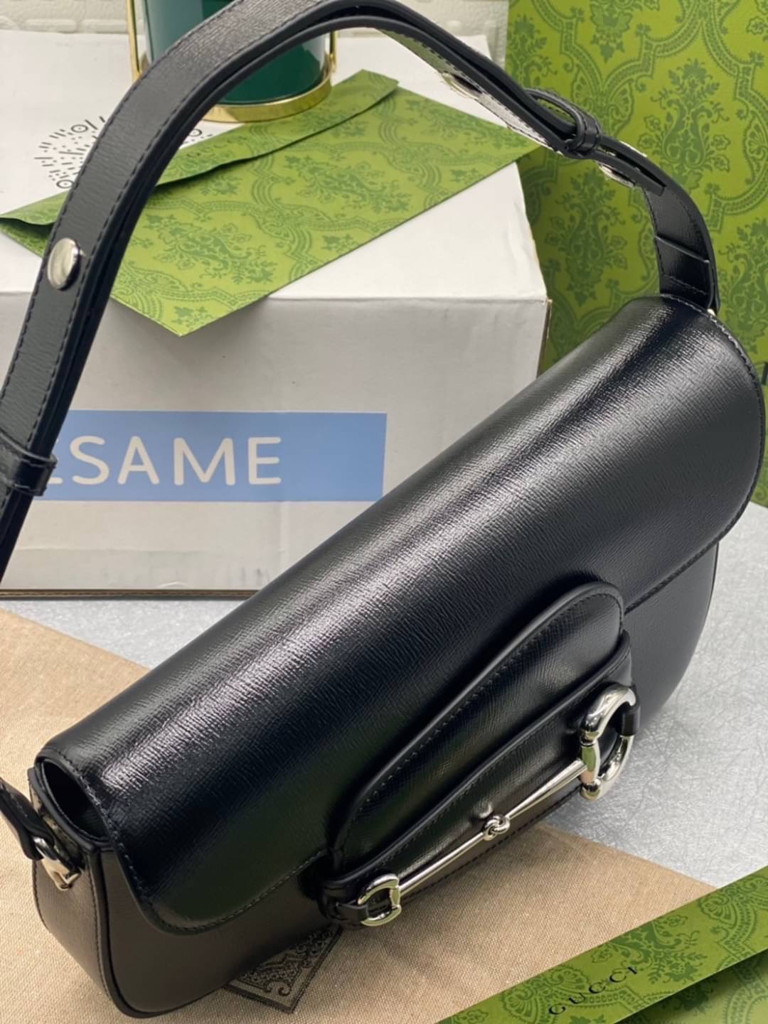 GUCCI HORSEBIT 1955 SMALL SHOULDER BAG กระเป๋าสะพายถือหรือสะพายไหล่ แคนวาสสวยอย่างดี เกรดท็อปออริจินอล 1:1 เกรดดีสุด สลับแท้