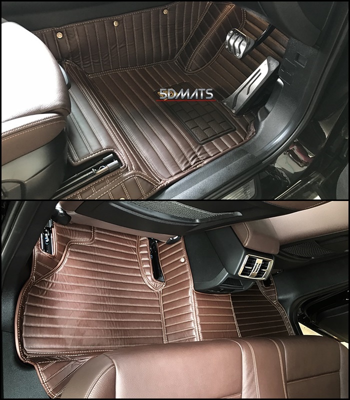 พรมปูพื้นรถยนต์5D BENZ E-CLASS W212 (2010-16) สีกาแฟ เต็มคัน 3ชิ้น