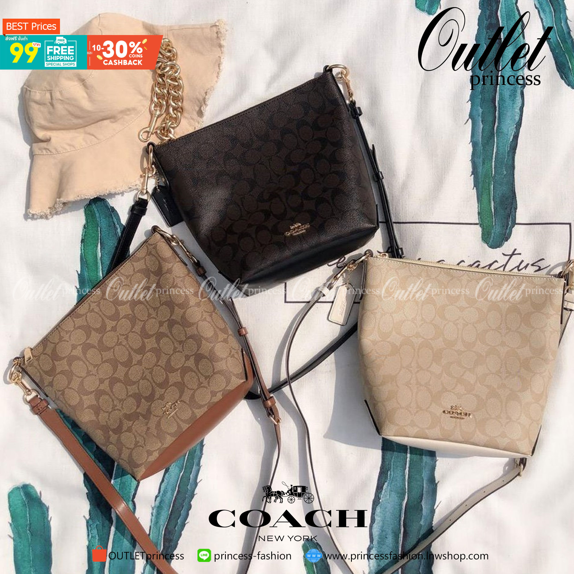COACH MINI ABBY DUFFLE IN SIGNATURE CANVAS BROWN LIGHT GOLD