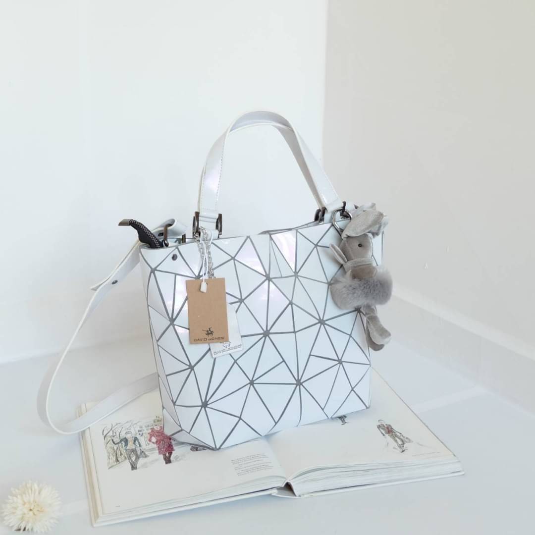 David Jones กระเป๋าสะพายข้างดีไซน์เกร๋มาก สีสวยหรูมาก ขนาดกะลังดีเลย รุ่นขายดี ลาย Limited edition