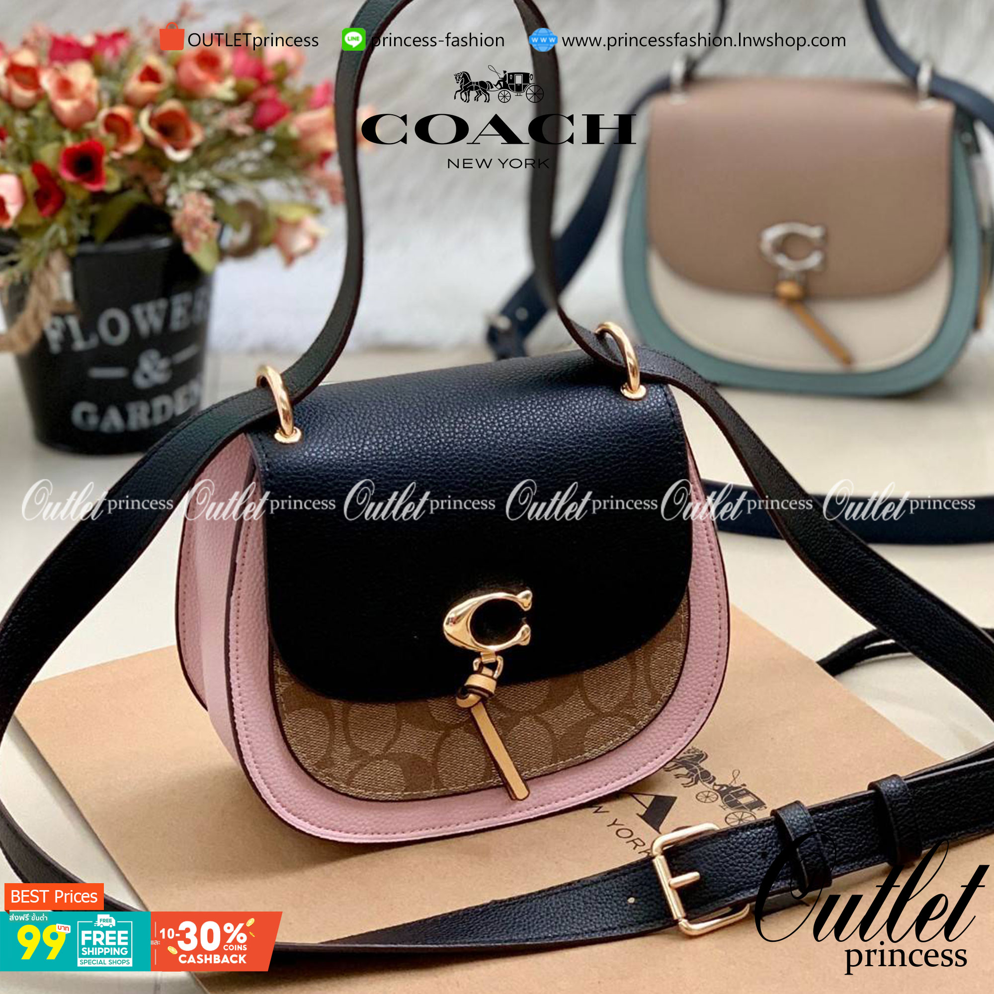 OUTLET 】COACH REMI SADDLE BAG IN COLORBLOCK ((1330)) รุ่นแนะนำ คลาสสิคน่าใช้มากๆ วัยใสๆใช้ดีค่ะ 😘 พร้อมส่งที่ไทยอีกครั้ง! กระเป๋าสะพายข้าง//ครอสบอดี้ร์//หรือทบเป็นสายคู่สะพายไหล่ได้ค่ะ แล้วแต่ชอบเลยค่ะ! วัสดุหนังแท้ ลายหนังสวยมากๆค่ะรุ่นนี้ หลงรัก