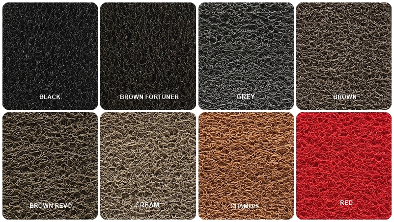 พรมดักฝุ่นไวนิลTOYOTA FORTUNER ปี2006-2014 พรมไวนิลรีดขอบ สีน้ำตาล (เต็มคัน)