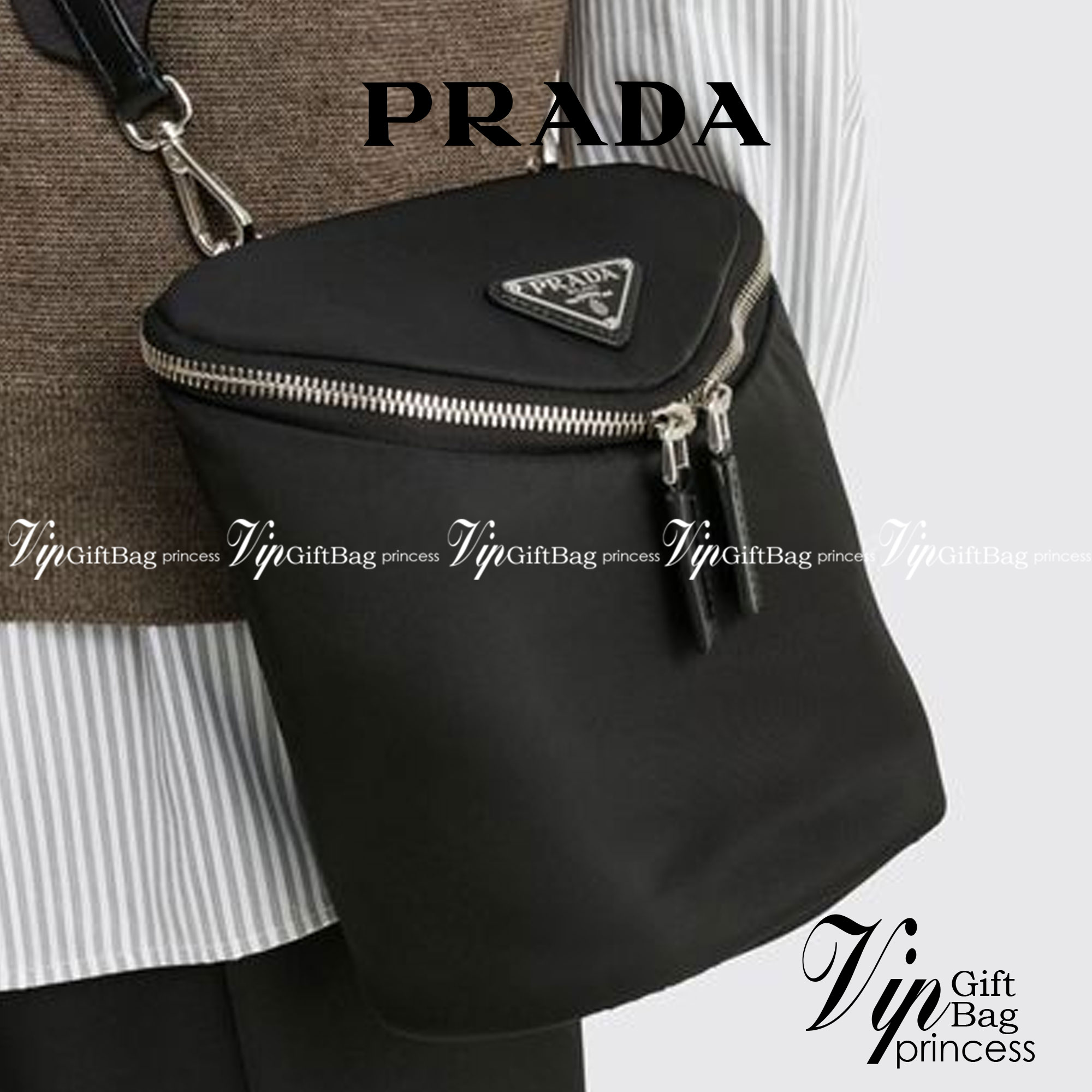 PRADA RE-NYLON AND LEATHER SHOULDER BAG ถึงเวลาของหนุ่มกันแล้ว!! ไอเท็ม best seller ที่เตรียมขึ้นแท่นรุ่นหายาก เท่ คูล ดูดี ไม่เกร่อ กระเป๋าสะพายข้าง รูปทรงเรขาคณิต ดีไซน์เรียบง่าย แต่มีความหรูในตัว วัสดุผ้าไนล่อนคุณภาพ พร้อมใบลูก ไว้ใส่เหรียญ ใส่กุญแจได้