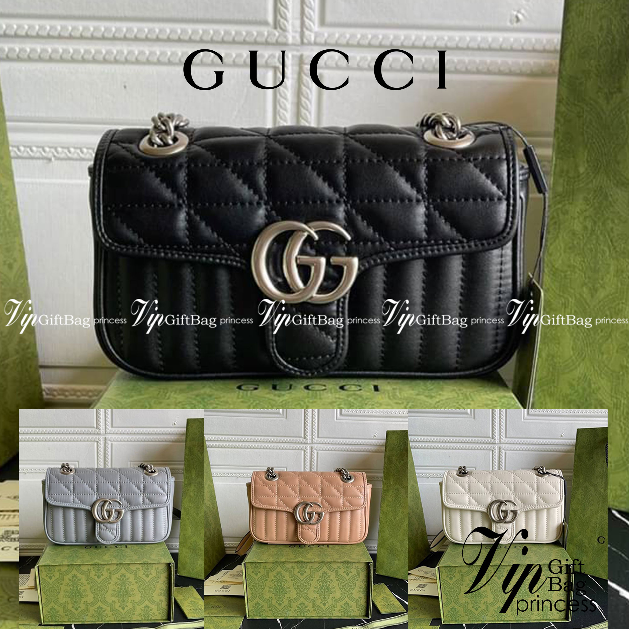 หนังแท้ GUCCI GG Marmont leather shoulder bag แบบใหม่ล่าสุด ราคานี้หนังแท้คือคุ้มมากเลยค่าสาวๆ ต้องจัดแล้วน้าา ยกระดับความหรูให้กับตัวเองกันหน่อย ด้วยกระเป๋ารุ่นนี้!! ครอสบอดี้ที่ดีไซน์หรู อัพเลเวล ในราคาที่จับต้องได้ พร้อมเสิร์ฟความสวยตรงถึงบ้านแล้วจ้า