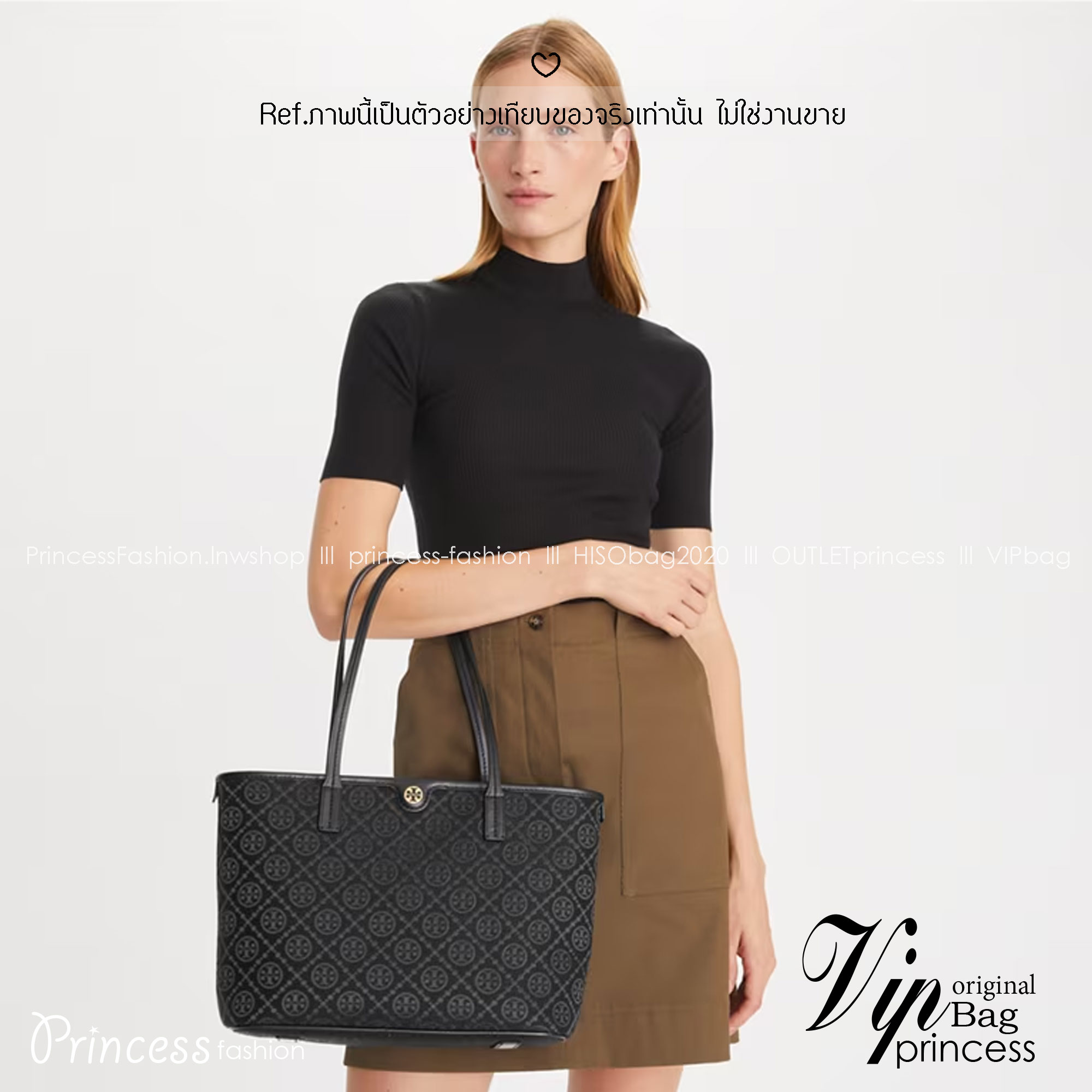 ORI หนังแท้ | Tory Burch T Monogram zip tote bag กระเป๋าทรงโท้ทใบใหญ่ทรงกว้างพร้อมใบเล็กเข้าเซ็ท งานผ้าแจ็คการ์ดตัดขอบหนัง เดอะเบสท์ เซลเลอร์!!