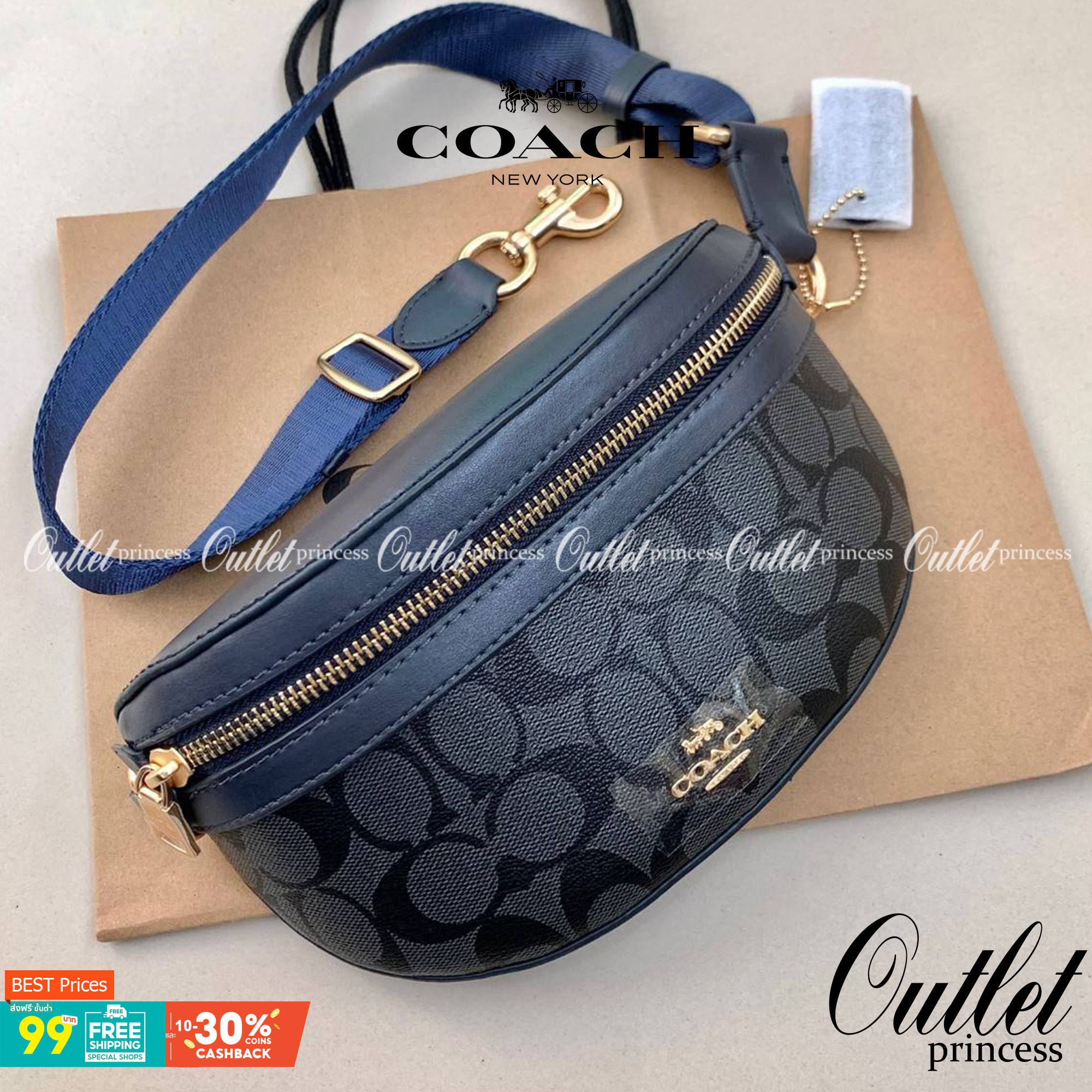 COACH BELT BAG ((39937)) กลับมาอีกครั้ง สวยเหมือนเดิมค่ะ😘 กระเป๋าคาดอก//คาดเอว หนังแท้นิ่ม สวยงามค่ะ ด้านหน้ามีช่องซิป ใส่กระเป๋าเงินใบกลางได้;มือถือได้ทุกรุ่น;พาสปอร์ตได้ค่ะ ด้านหลังมีช่องซิปให้อีกช่องใส่ของจุกจิก สายคาดเลื่อนปรับได้ฟรีไซด์ตามขนา