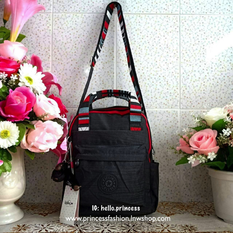 KIPLING 2WAYS MINI BACKPACK 👍กระเป๋าสะพาย2Wayรุ่นใหม่วัสดุ Nylon & Polyester 100% 👍หูหิ้วมีลายปั้มแบรนด์ 👍สายสะพายยาวเลื่อนปรับได้ถอดได้ 👍สามารถถือหรือสะพายได้ จะสะพายไหล่ สะพายเฉียง Crossbody หรือจะคล้องสายเป็นเป้สะพายหลัง