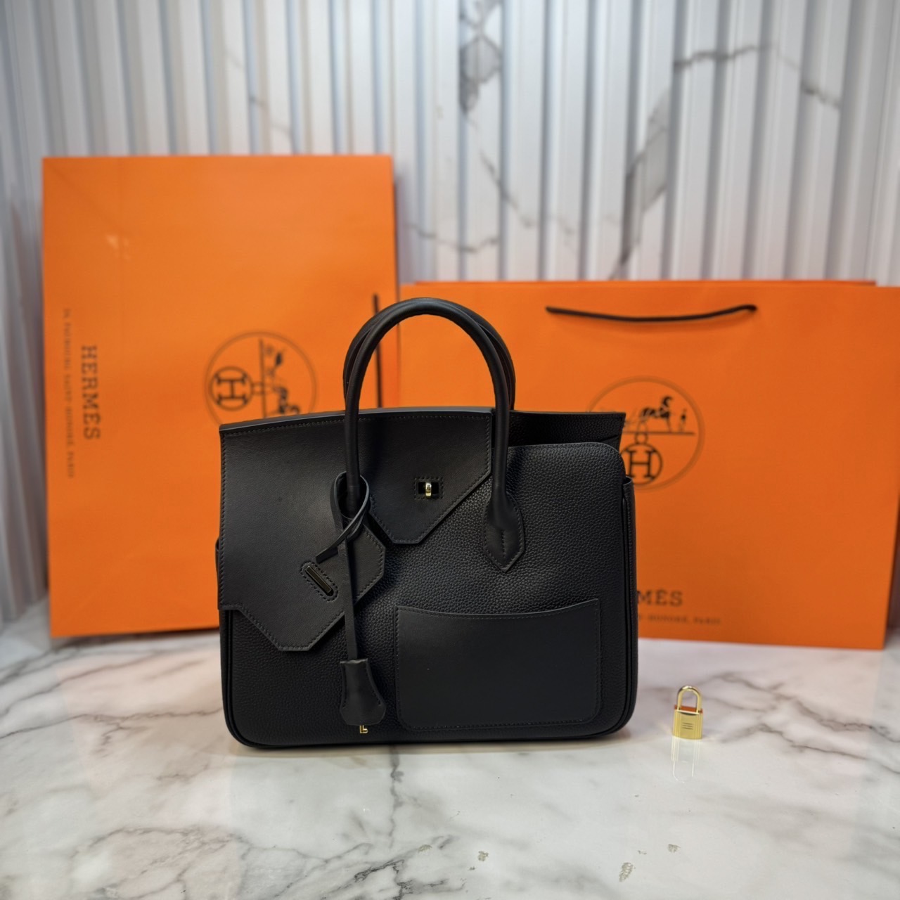 ORI หนังแท้ | Hermes Birkin Desordre 30 Bag กระเป๋าสะพายดีไซน์ใหม่ หรูหรา