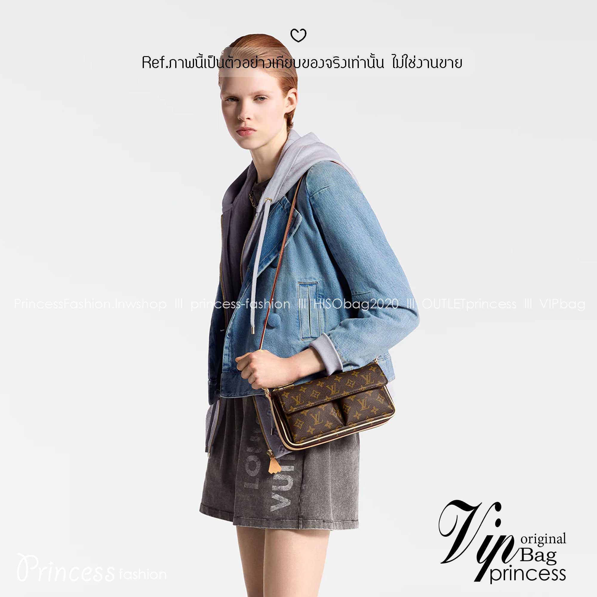 ORI | LV Vivacite bag กระเป๋าสะพายมัลติ สายหนังครอสบอดี้ สะดวกใช้มากๆตรงด้านหน้า ดีไซน์แบ่งเป็นกระเป๋าเล็กไว้ให้เก็บของจุกจิก สวยหรูดูแพง