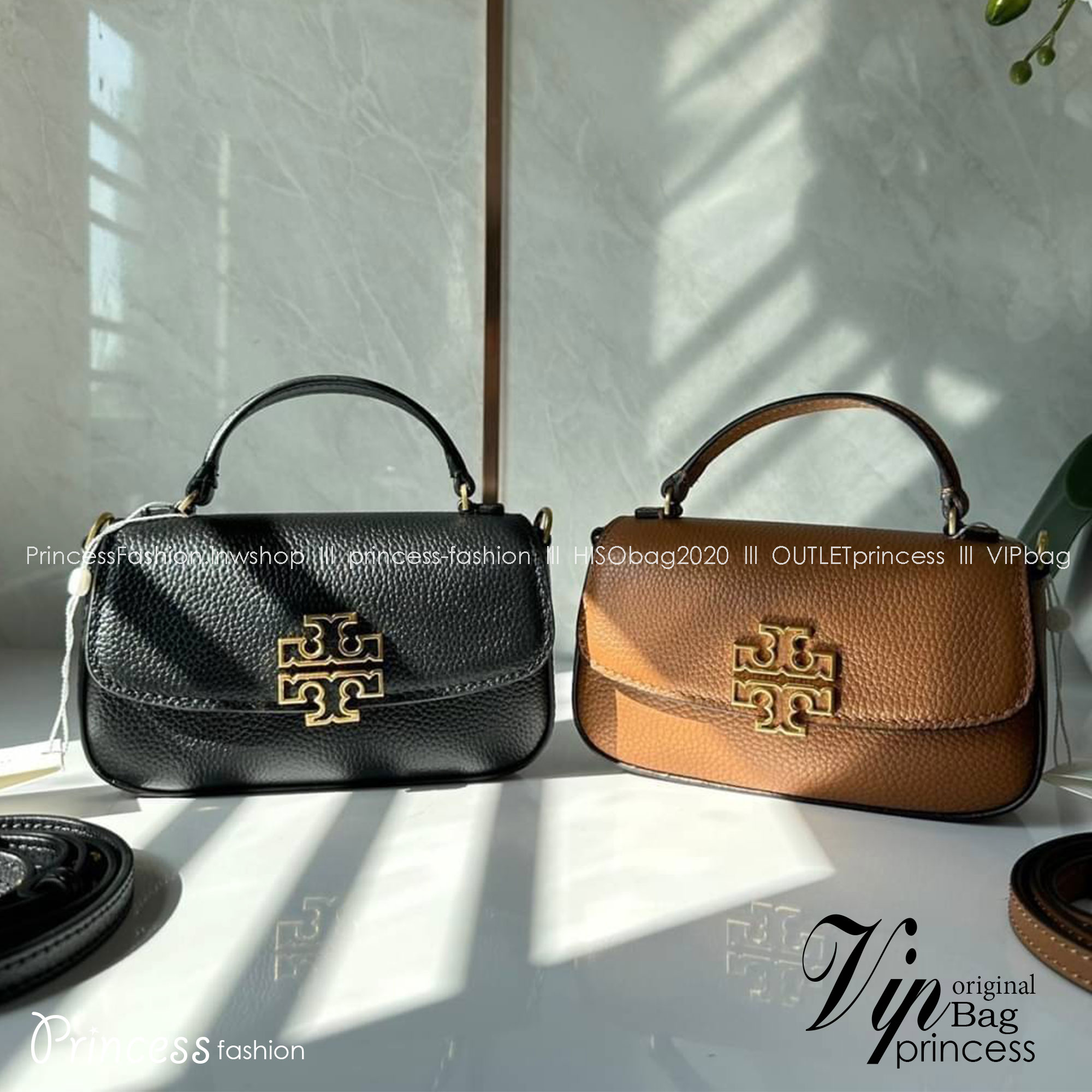 Tory Burch Britten Mini Top Handle Crossbody Bag กระเป๋าสะพายใบเล็กดีไซน์เรียบหรู เกรดออริ สลับแท้ 1:1 ใช้งานต่างประเทศได้