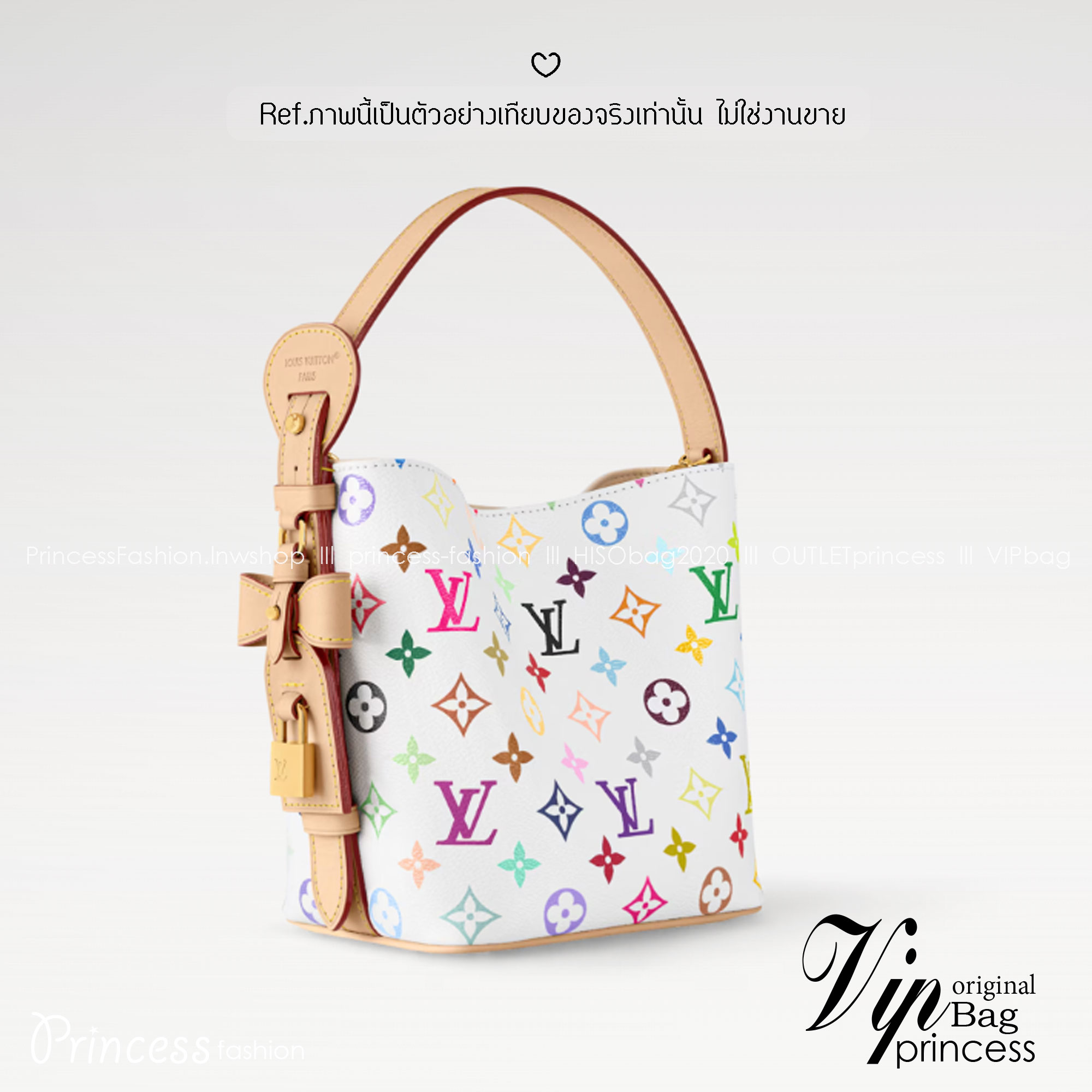 TOP ORI หนังแท้ | LV x TM All In BB Multicolor กระเป๋าทรงบัคเก็ตที่มาแรงมากๆตอนนี้ รุ่นลิมิเต็ดแต่งแต้มดีเทลเปี่ยมชีวิตชีวา แคนวาสโทนสีสดใสดีไซน์ใหม่จากพาเลตต์สีเอกลักษณ์