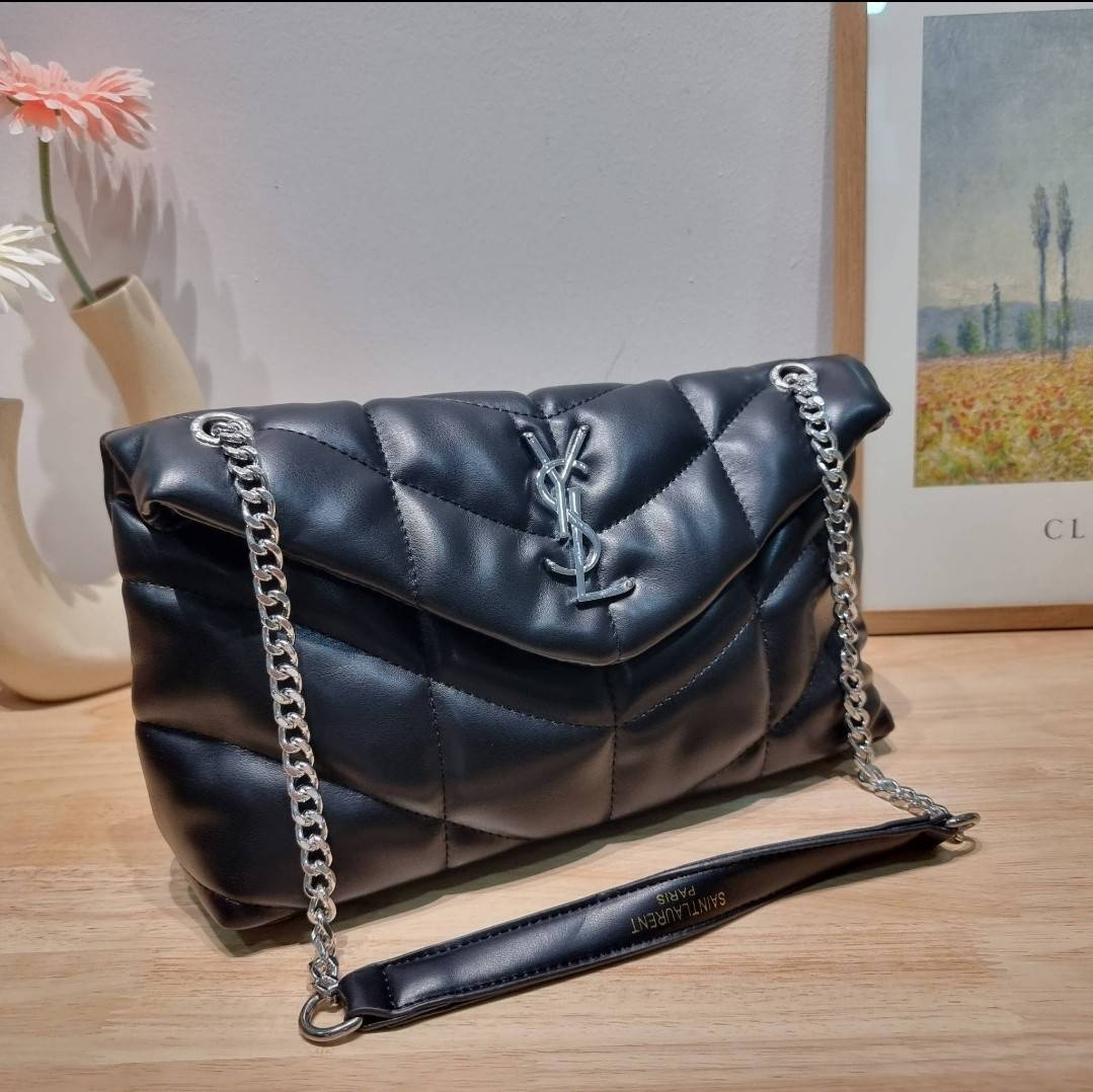 YSL PUFFER SMALL CHAIN BAG IN QUILTED / Yves Saint laurent puffer small chain bag in quilted กระเป๋าสะพายรุ่นยอดนิยม ทรงสวย ใช้ได้บ่อยไม่มีเบื่อ