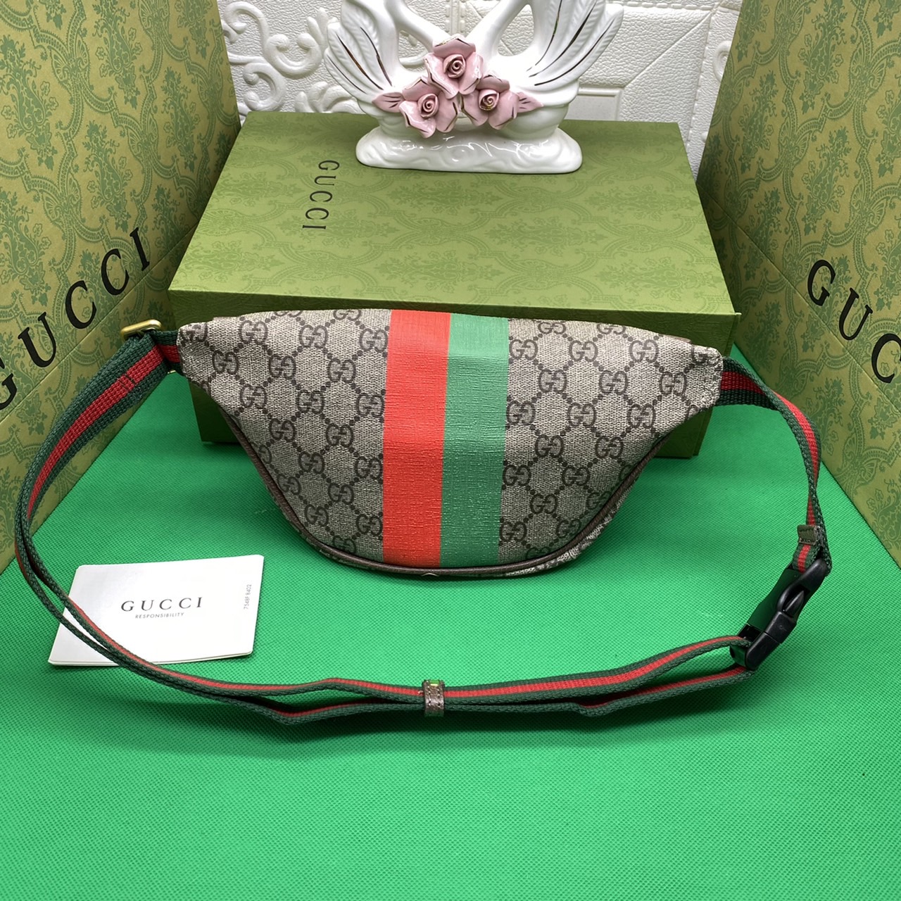 หนังแท้ Gucci Tiger GG belt bag พร้อมส่งที่ไทย